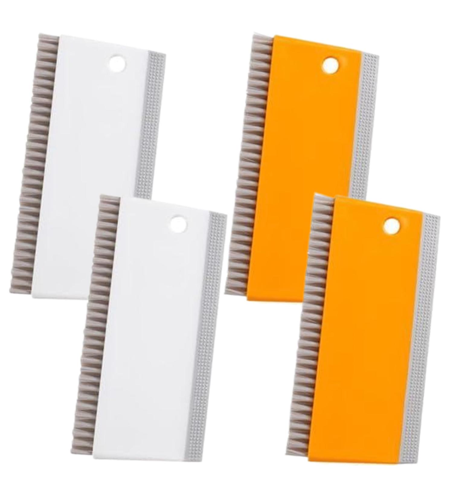 4 Pcs Kitchen Squeegee 2 in 1 Counter Squeegee and Brush with Hanging Hole Multi-Purpose Kitchen Cleaning Flat Mini Squeegee with Cleaning Brush for Countertops Sink Bathroom (White Orange) - Buy Online on GoSupps.com