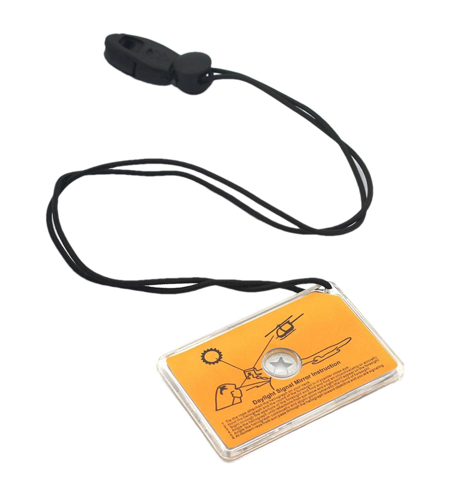 Lesunbak Rescue Mirror - Multifunctional Survival Signal Mirror for Outdoor Adventures | Portable Camping Tool for Backpacking - Buy Online on GoSupps.com