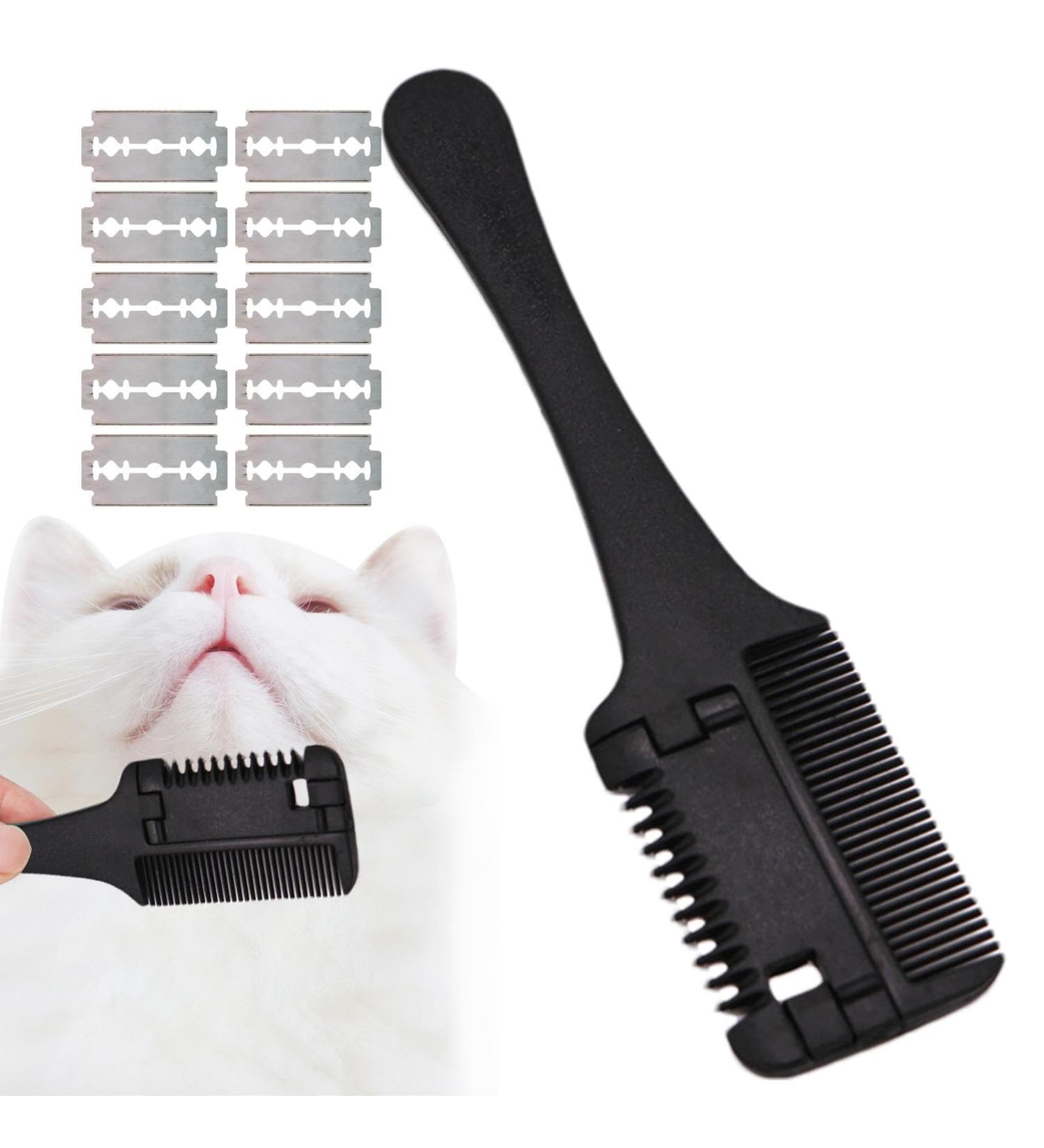 Buy Eactel 2-in-1 Pet Shaving Comb | Safe Grooming Tool for Cats & Dogs | Optimal Hair Care for Long & Short-Haired Pets - Buy Online on GoSupps.com