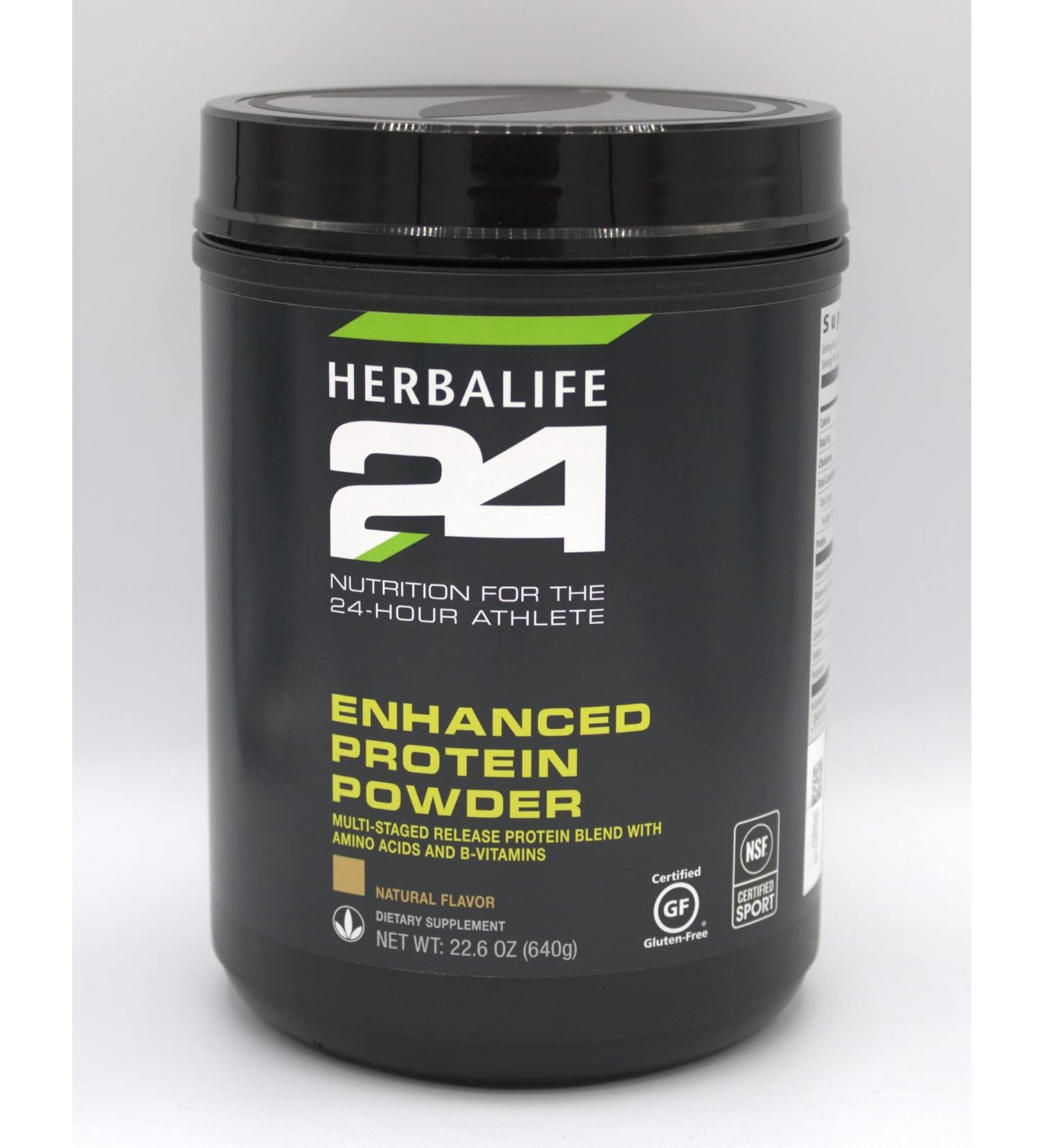 Herbalife 24 Enhanced Protein Powder: Natural Flavor (640 G) for The 24-Hour Athlete Natural Flavor No Artificial Sweetener 0g Added Sugar Gluten-Free - Buy Online on GoSupps.com
