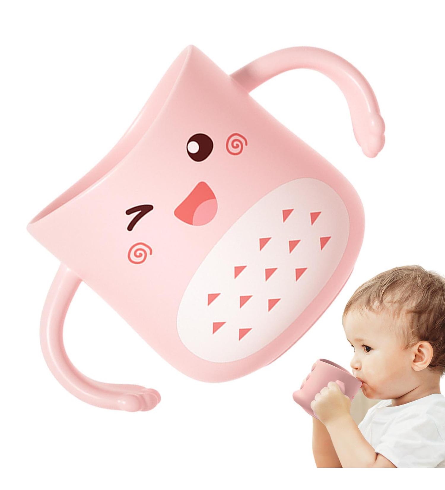 Toothbrush Mugs for Kids Cartoon Dinosaur Toothbrush Mug Wide Mouth Cup Design Tooth Brushing Supplies for Children Boys and Girls Cle-ca Pink - Buy Online on GoSupps.com