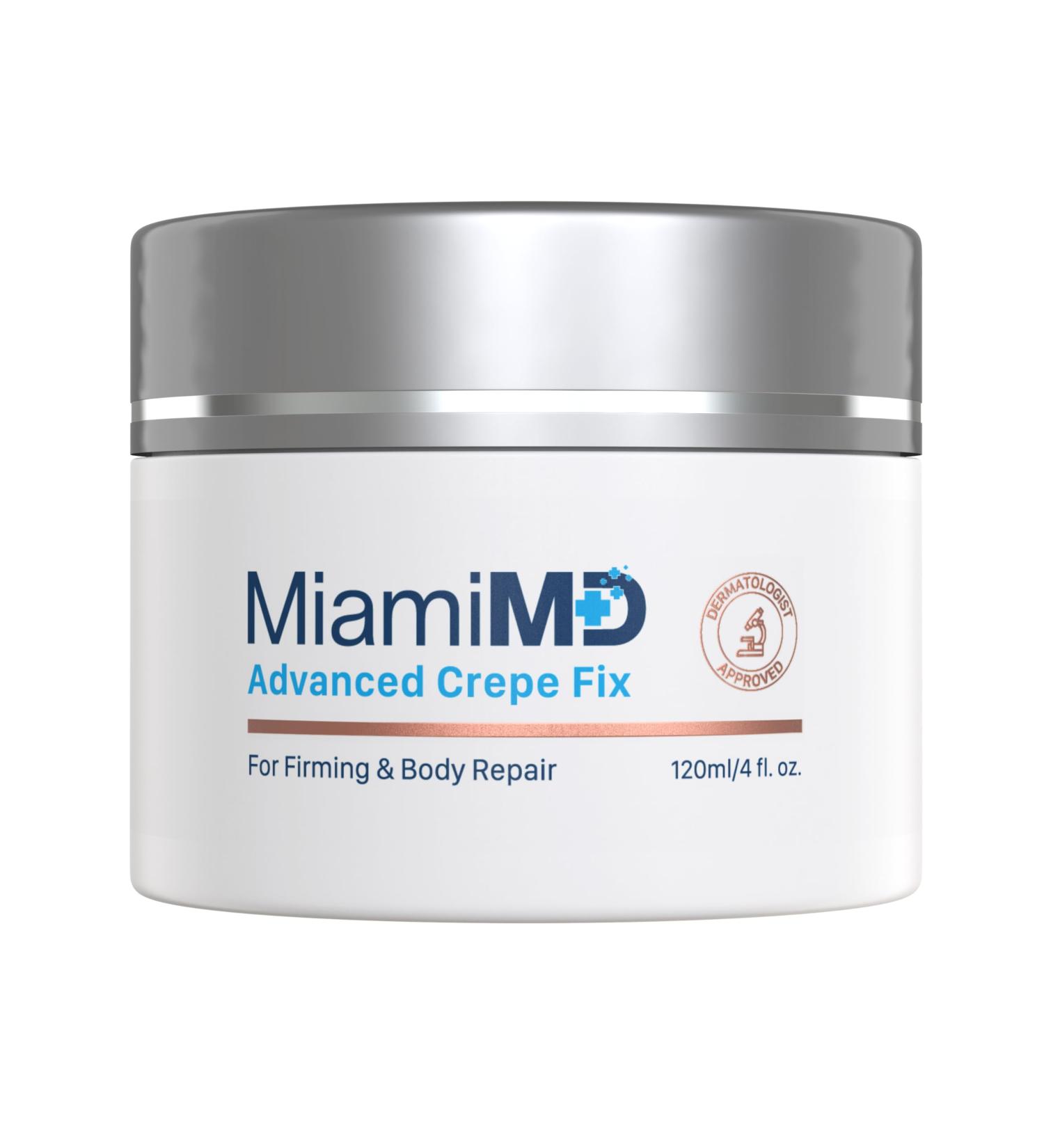 Miami MD Advanced Crepe Fix - Anti-Aging & Skin Firming Cream for All Skin Types - 120ml | Cruelty Free & Paraben Free - Buy Online on GoSupps.com