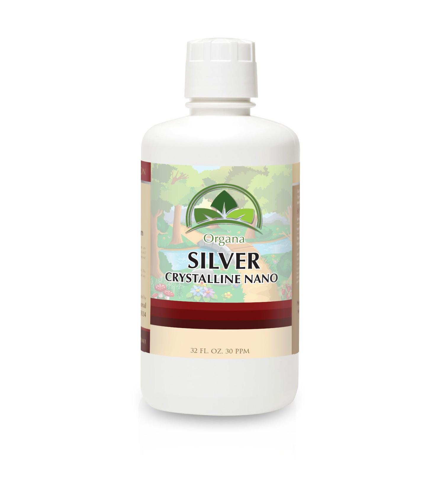 Organa Crystalline Nano Colloidal Silver - 30 PPM - 32 oz Bottle - Ultra Pure Bio Active Silver 32 Fl Oz (Pack of 1) - Buy Online on GoSupps.com
