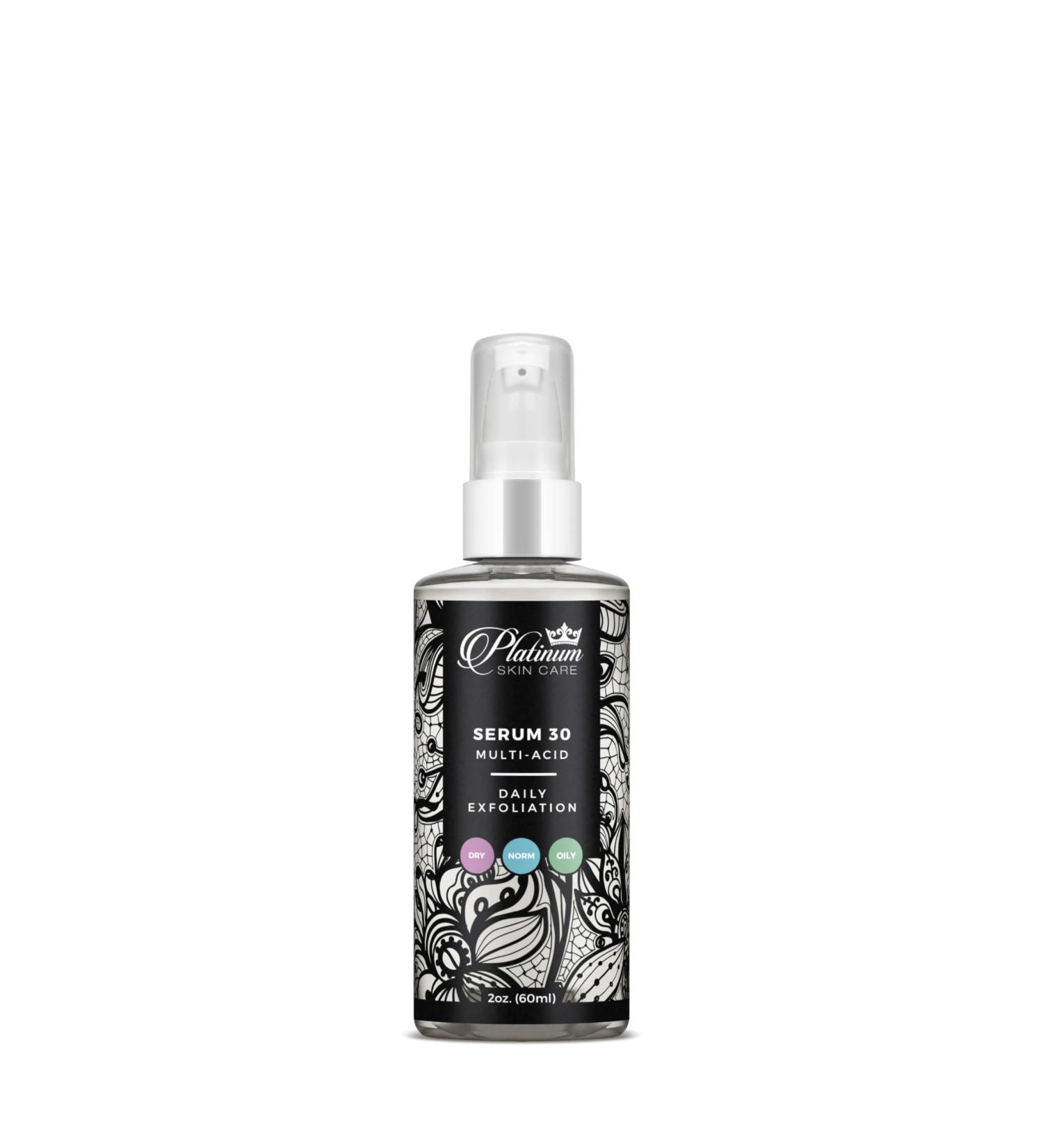 30% Glycolic Mandelic Phytic Ascorbic & Hyaluronic Serum 2oz.