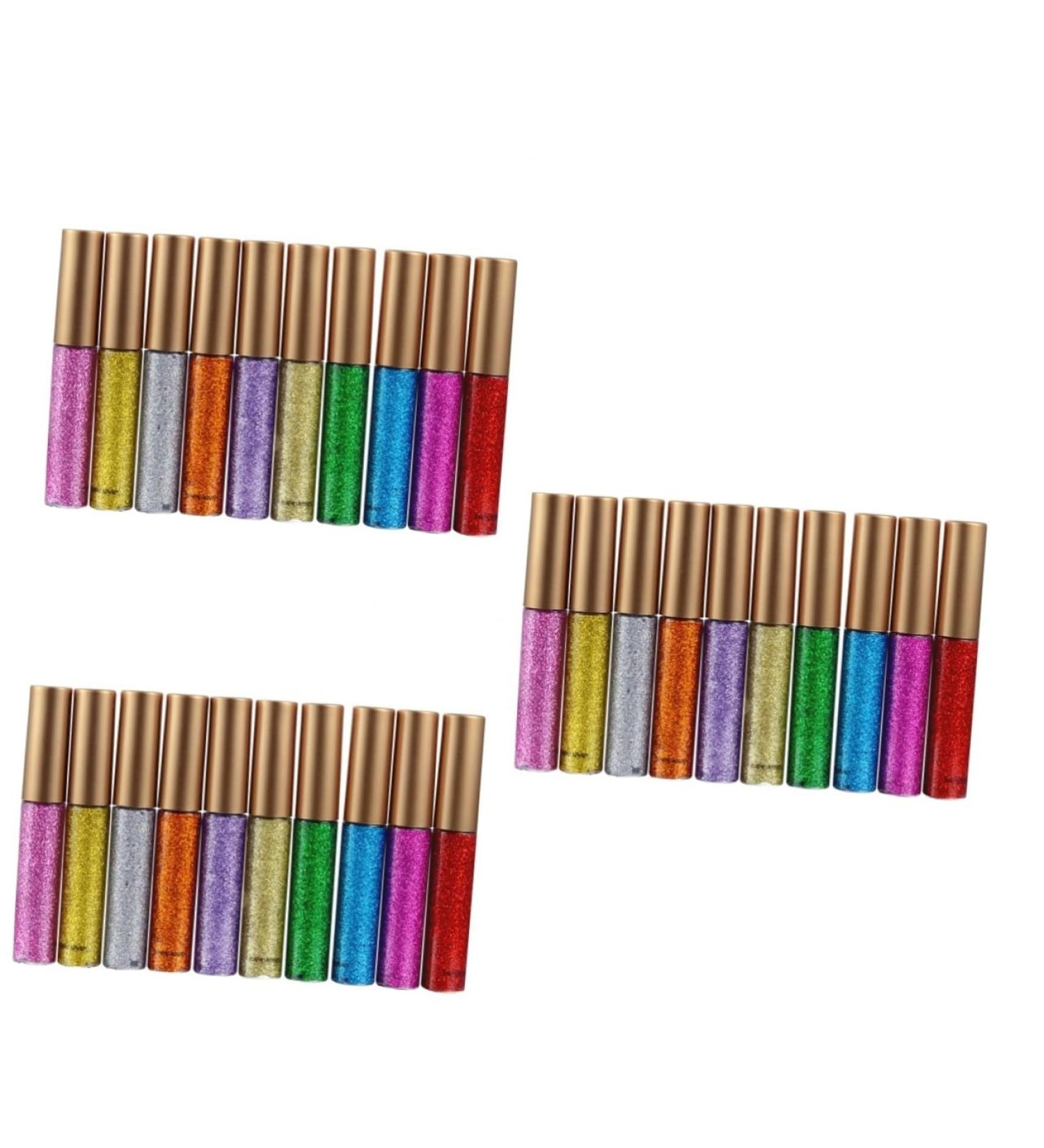 Beavorty 30 pcs metallic eyeliner liquid glitter liquid eye shadow glitter eye shadow 1 count (Pack of 1) Assorted Colorx3pcs - Buy Online on GoSupps.com