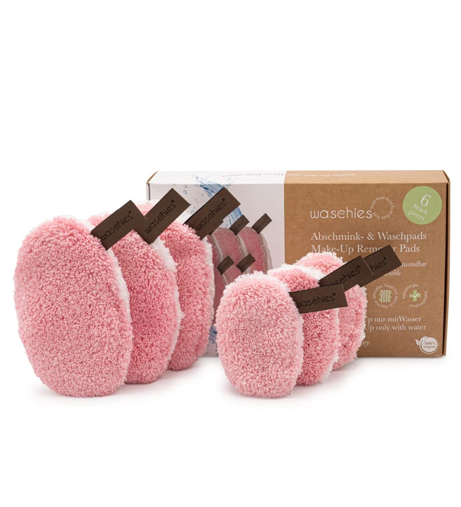 Washable Makeup Removal Pads - Set of 6 Reusable Deep Pore Cleaning Pads Ros Edition - Hypoallergenic & Skin-Friendly - Buy Online on GoSupps.com