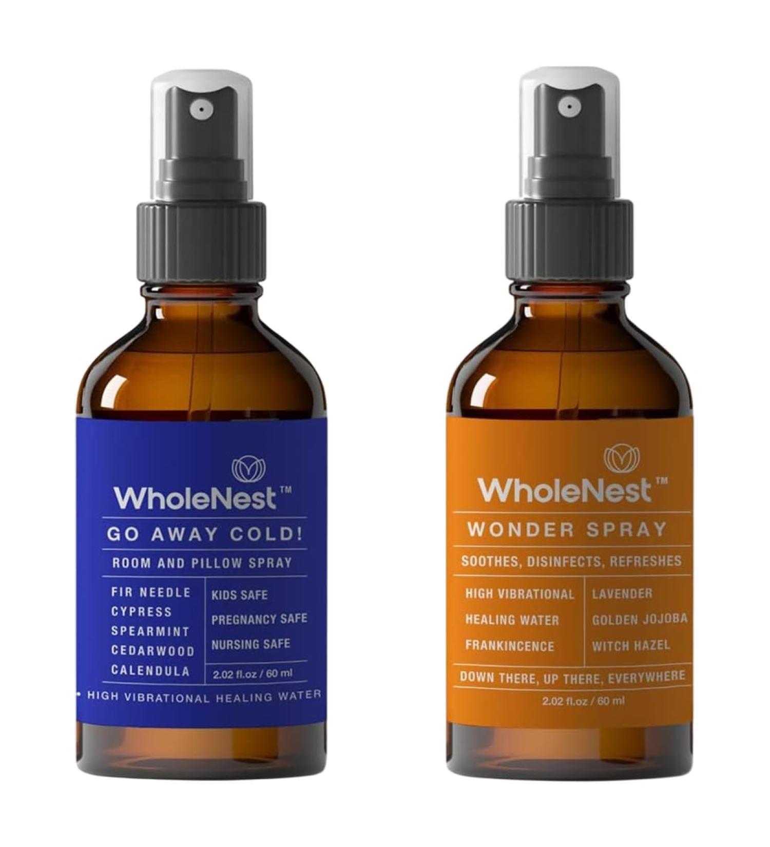 Rest & Postpartum Comfort Bundle | Go Away Cold! Pillow & Room Mist + Perineal Care with Witch Hazel & Frankincense | Seasonal Relief & Post-Birth Support 60 ml Each - Buy Online on GoSupps.com