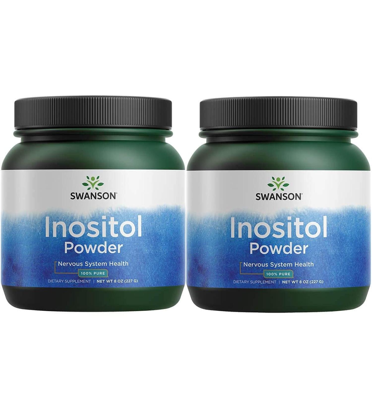 Swanson 100% Pure Inositol Powder - Promotes Focus & Relaxation - Nerve & Cellular Support - 8oz (2 Pack) - Buy Online on GoSupps.com