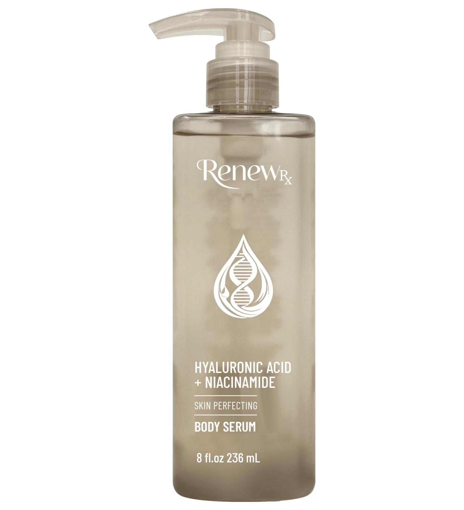RENEW RX Hyaluronic Acid + Niacinamide Body Serum Deep Hydration Skin Care Skin Perfecting Serum Vegan Skincare 8 fl oz - Buy Online on GoSupps.com