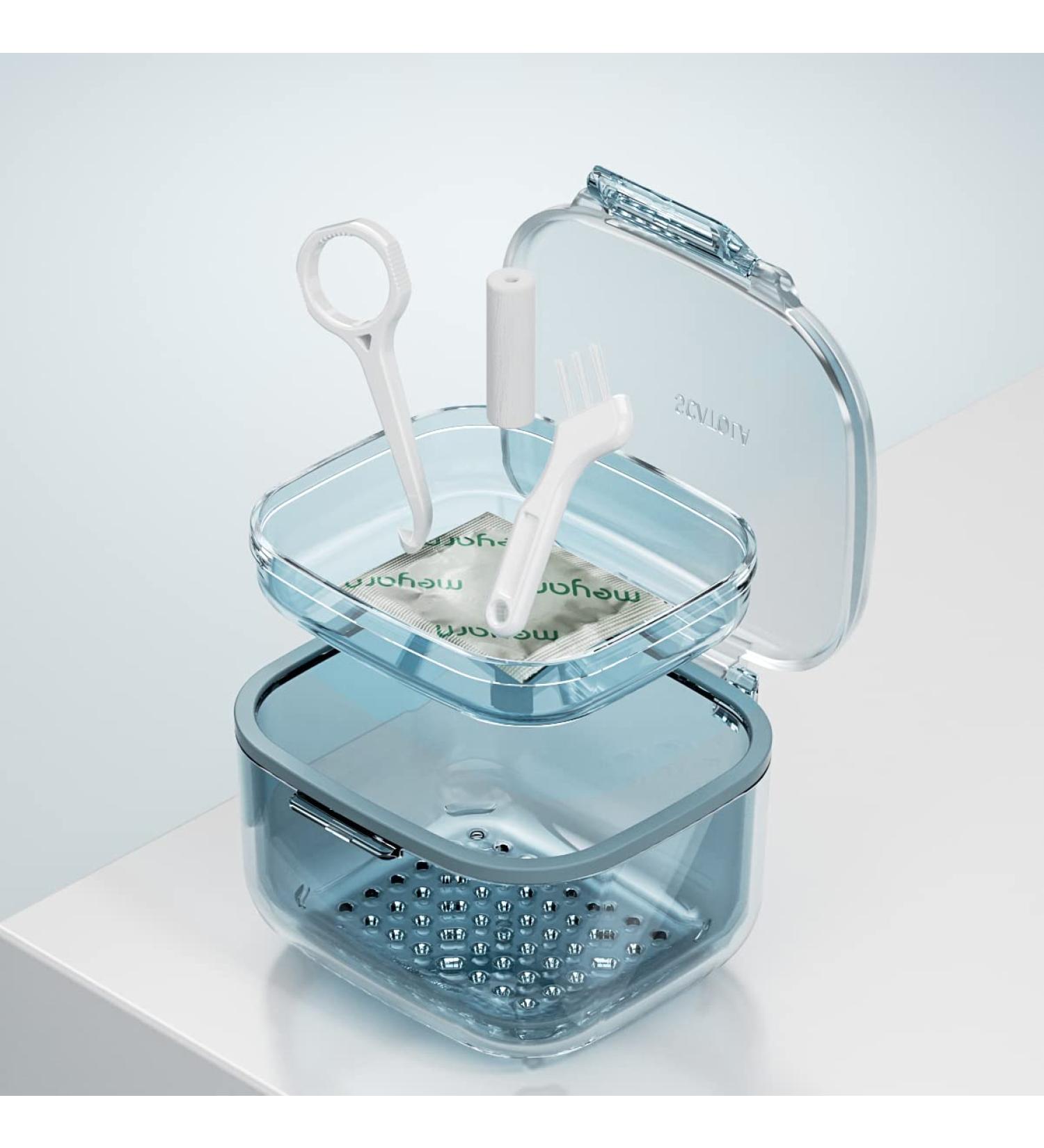 LONU Retainer Case with Removable O-Ring Seal - Portable Aligner Holder for Daily Use & Travel - Magnetic Closure - Blue (Large) | Ideal for Girl Boy Women Men - Buy Online on GoSupps.com