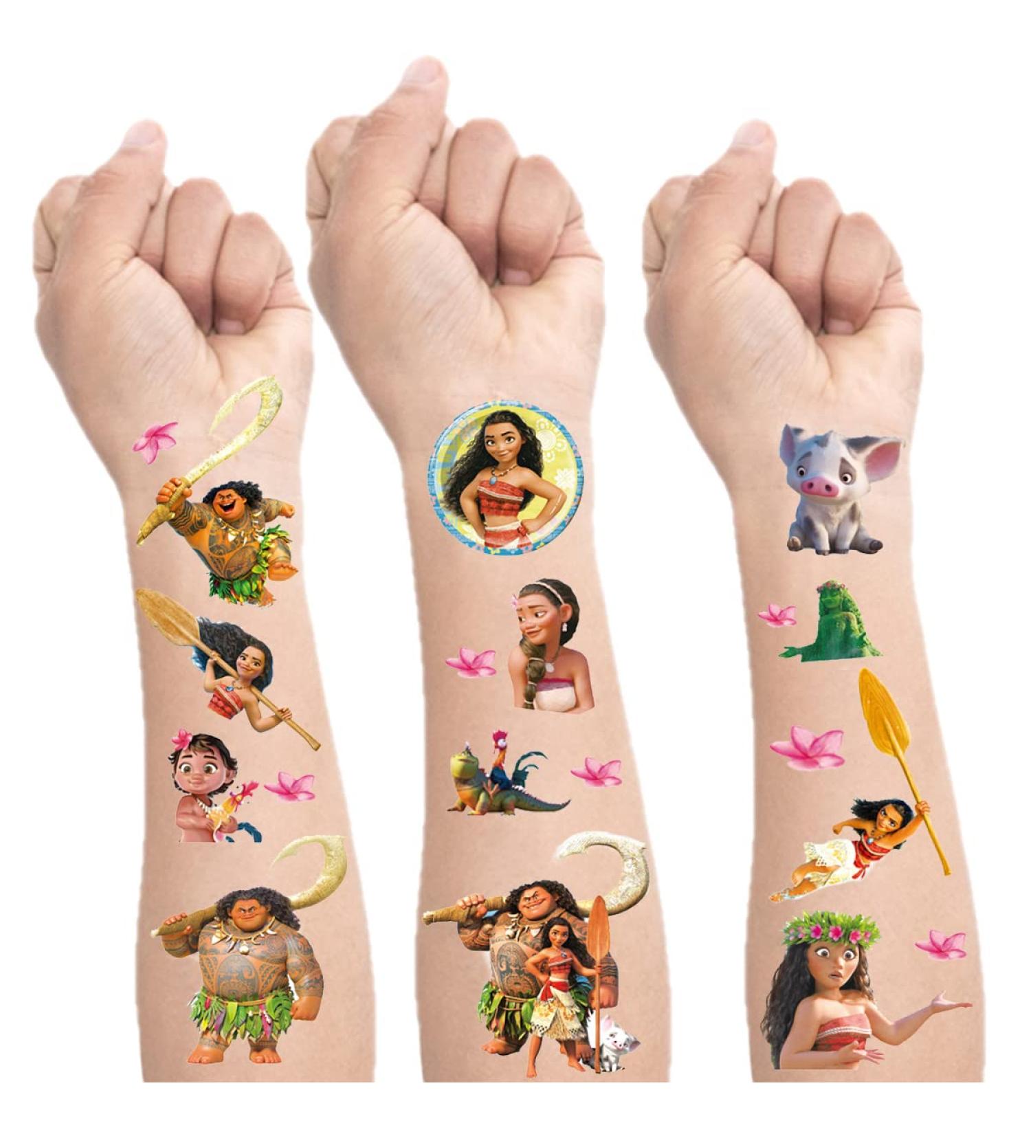 Moana Temporary Tattoos Stickers - Birthday Party Supplies, Decorations & Favors for Boys and Girls - 8 Sheets - Buy Online on GoSupps.com