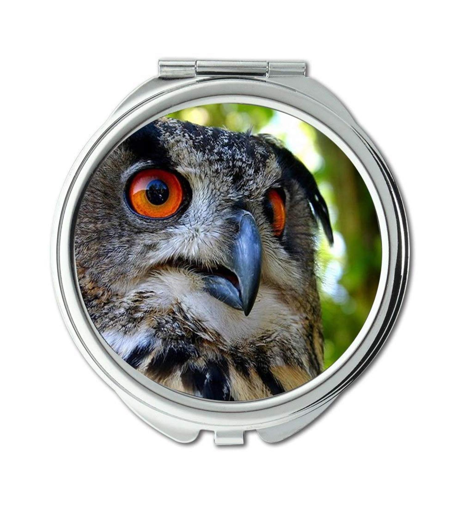Mirror makeup mirror owl dash cam owl bird pocket mirror portable mirror - Buy Online on GoSupps.com