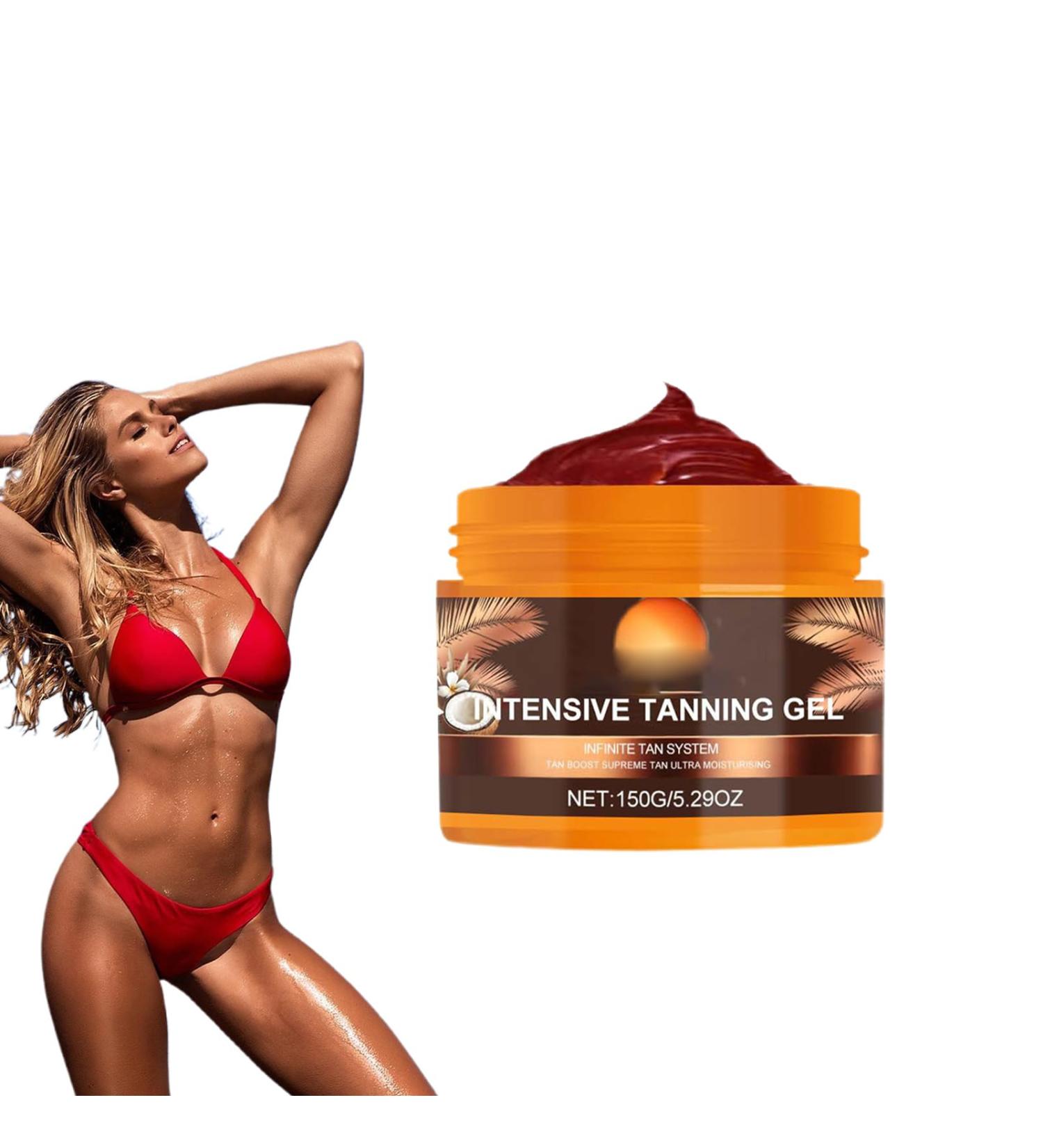 Intensive Tanning Gel Natural Tanning Cream Hydrating Tanning Gel Water-Resistant for Long Lasting Dark Tan (1pc) - Buy Online on GoSupps.com