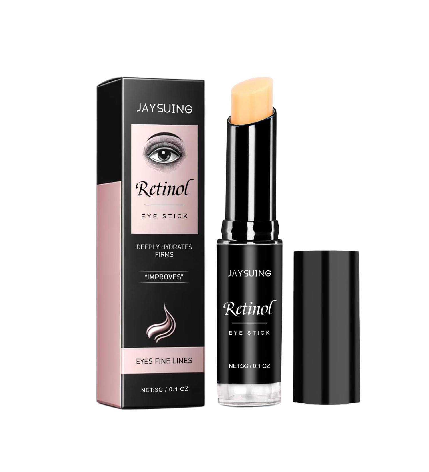 Retinol Eye Stick for Anti-Aging Under Eye Treatment with Castor Oil Coconut Oil & Squalane to Reduce Fine Lines Dark Circles Deeply Hydrating & Firming 0.1 oz - Buy Online on GoSupps.com