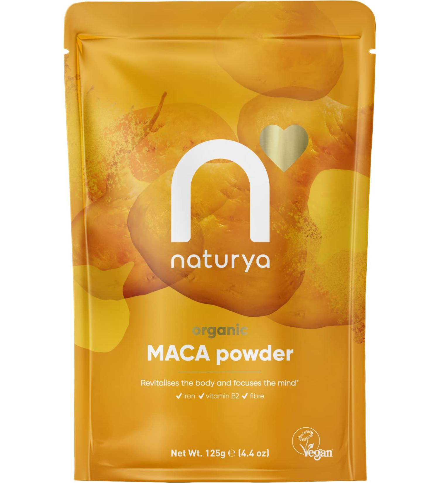 Naturya Organic Maca Powder 125g - Pure and Potent Superfood Supplement - Buy Online on GoSupps.com