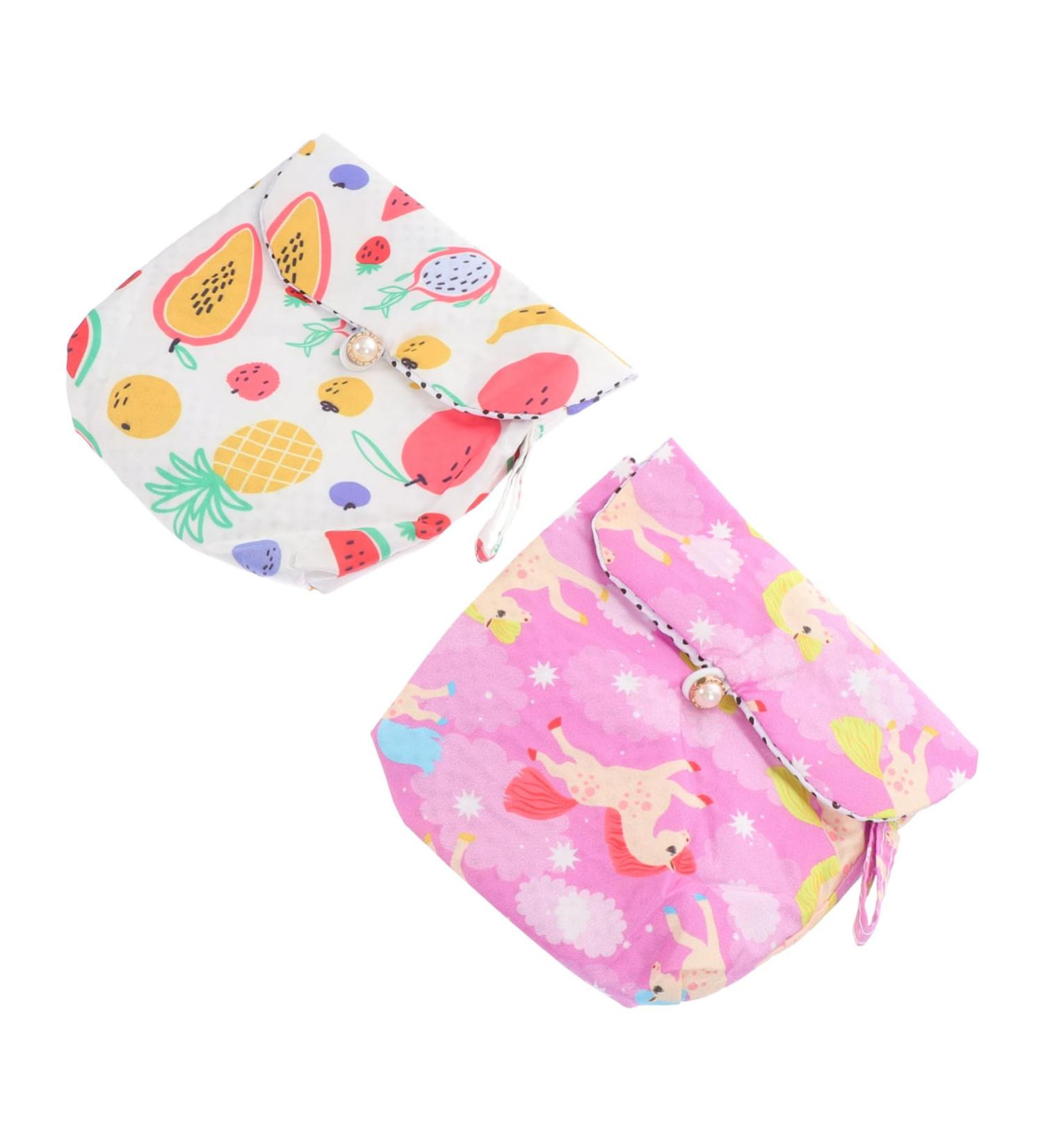 Healvian Women's Wallets Set with Napkin Storage Bags - Menstrual Pad Pouch and Tampons Holder - Cotton Linen Storage Bag for Pads - Buy Online on GoSupps.com