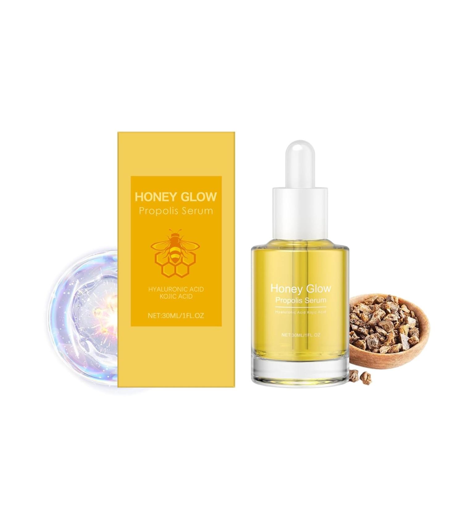 Honey Glow Propolis Serum - with Niacinamide for Hydration, Anti-Aging and Soothing Sensitive Skin, Face Serum (1 fl oz) - Buy Online on GoSupps.com
