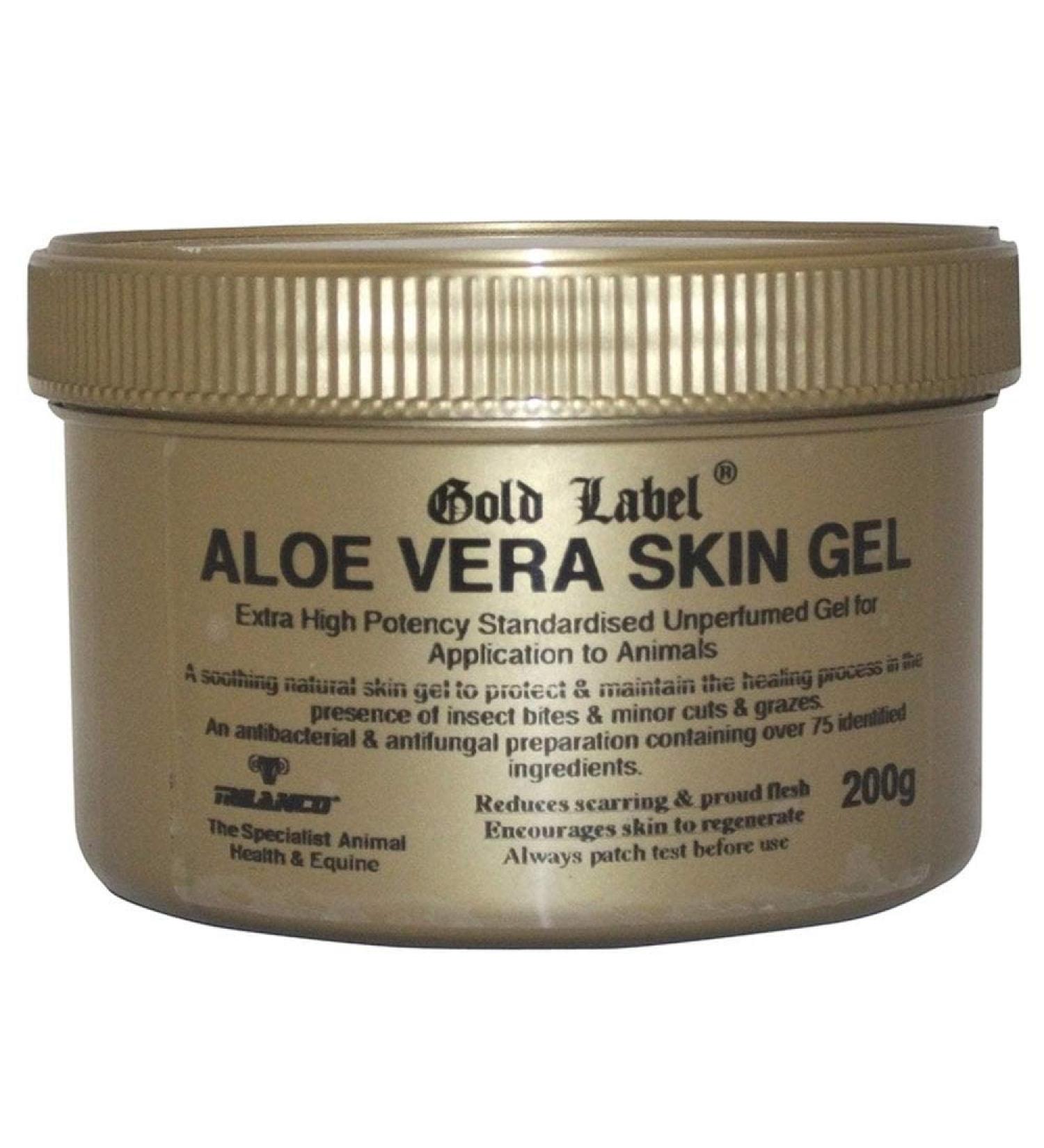 Aloe Vera Skin Gel Gold Label for Horses Antibacterial & Anti-fungal Pure