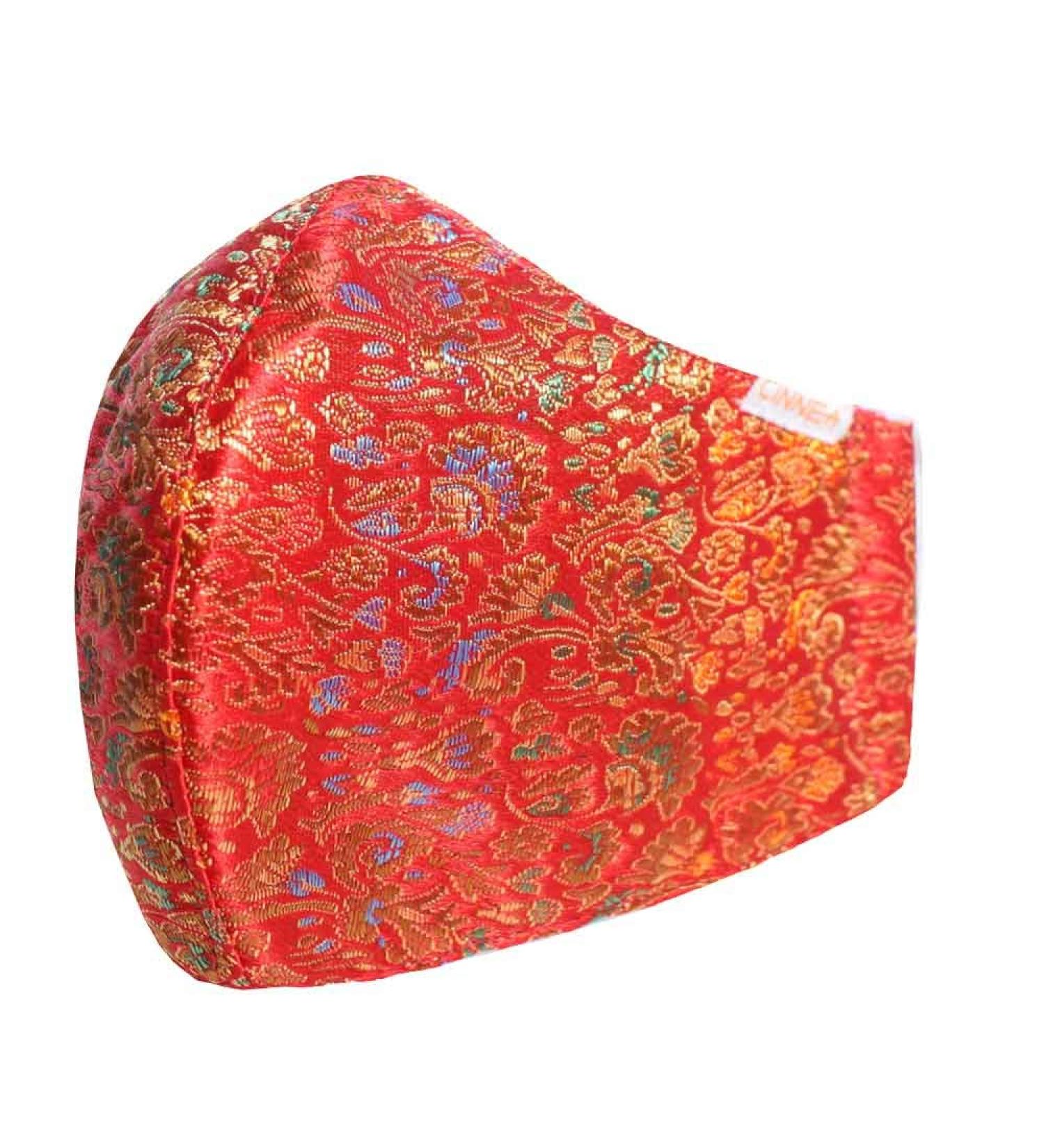 CINNEA RED BLOSSOM Adjustable Face Mask - 2 Wearing Options & Free Storage Bag | International Shipping Available - Buy Online on GoSupps.com