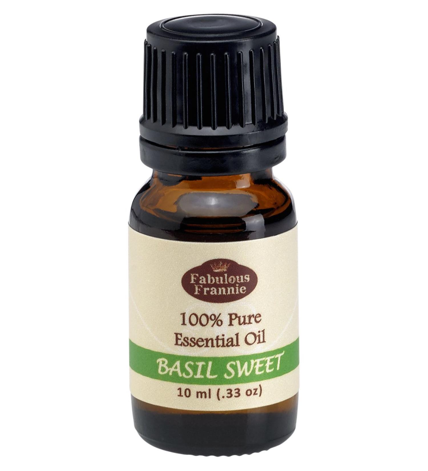 Fabulous Frannie Basil 100% Pure Undiluted Essential Oil Therapeutic Grade - 10 ml. Great for Aromatherapy!