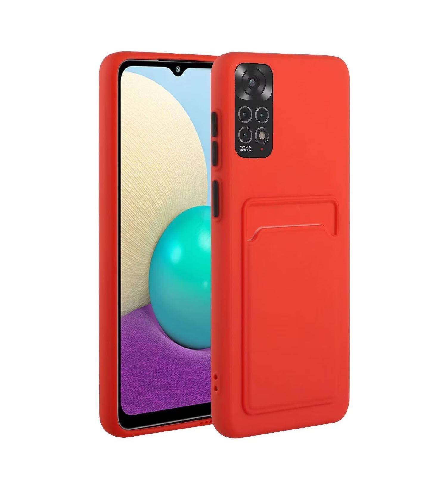 Tivenfezk Nadoli Ultra Thin Silicone Case for Xiaomi Redmi Note 11S | Shockproof Scratch-Resistant Wallet TPU Cover with Credit Card Holder - Buy Online on GoSupps.com