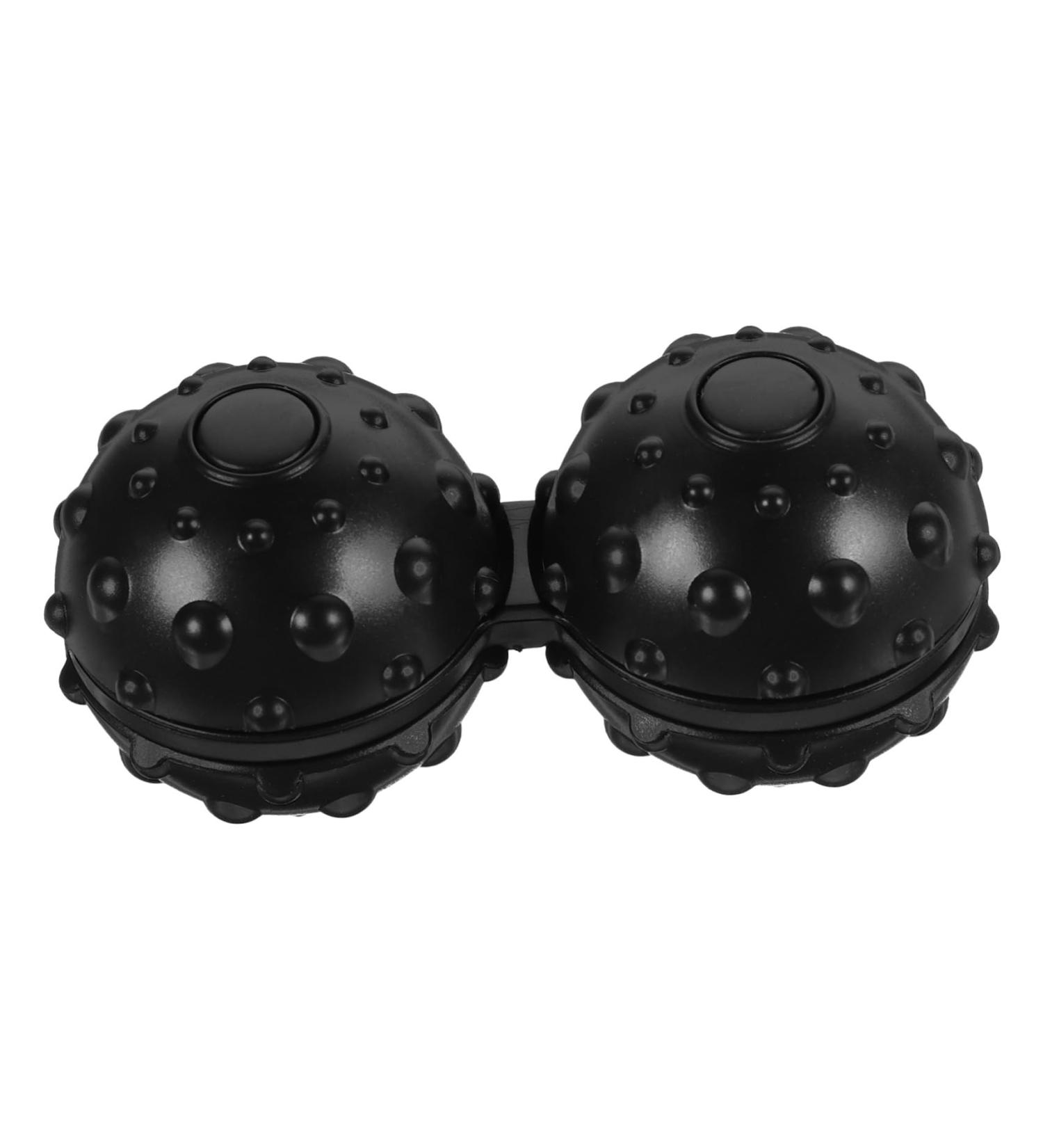 Gatuida 2pcs Double Massage Ball - Trigger Point Body Massager for Muscle Relief & Pain Relief - Black Lacrosse Peanut Roller Balls - Ideal for Foot & Bunsen Burner Massage - Buy Online on GoSupps.com
