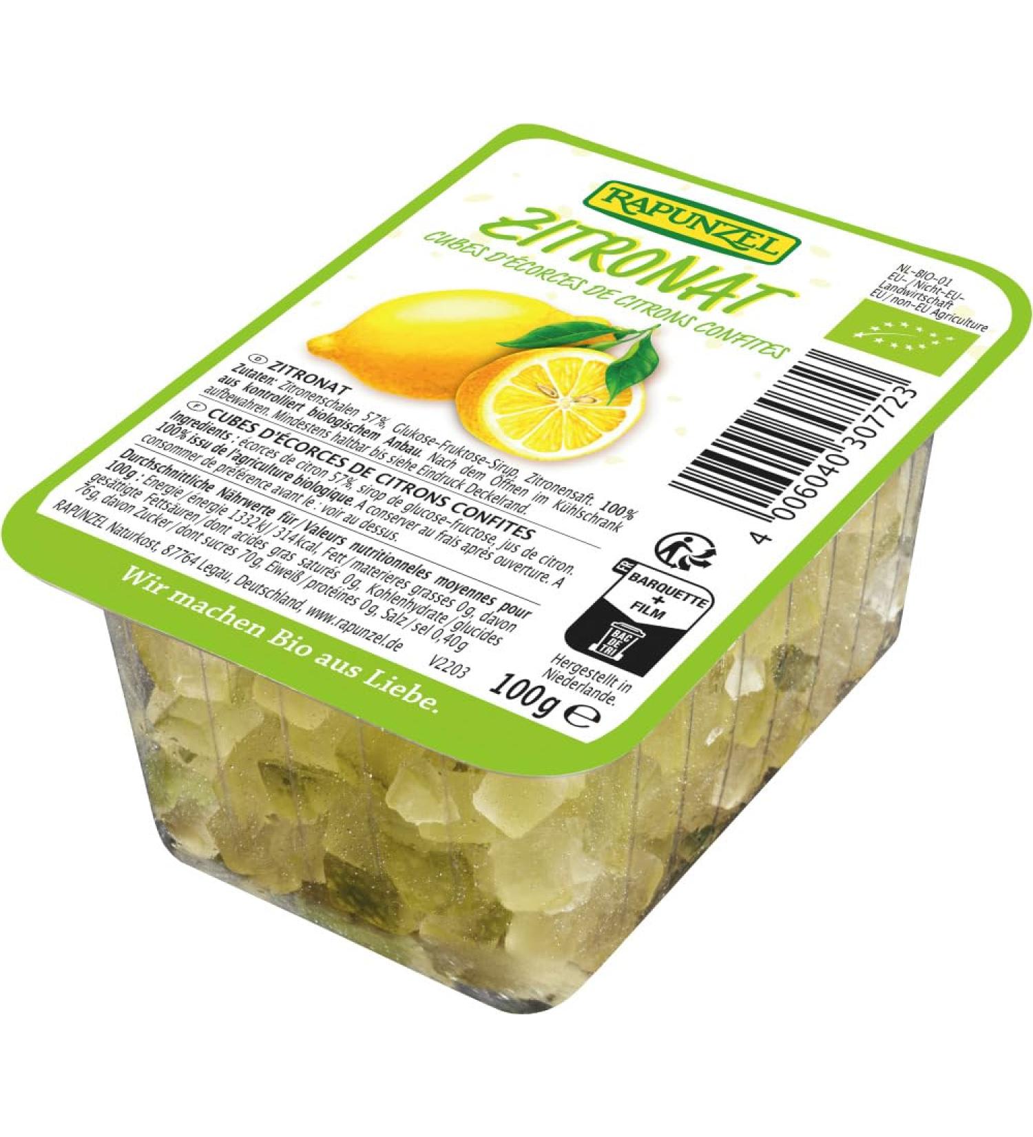 Rapunzel Organic Lemon diced (6 x 100g)
