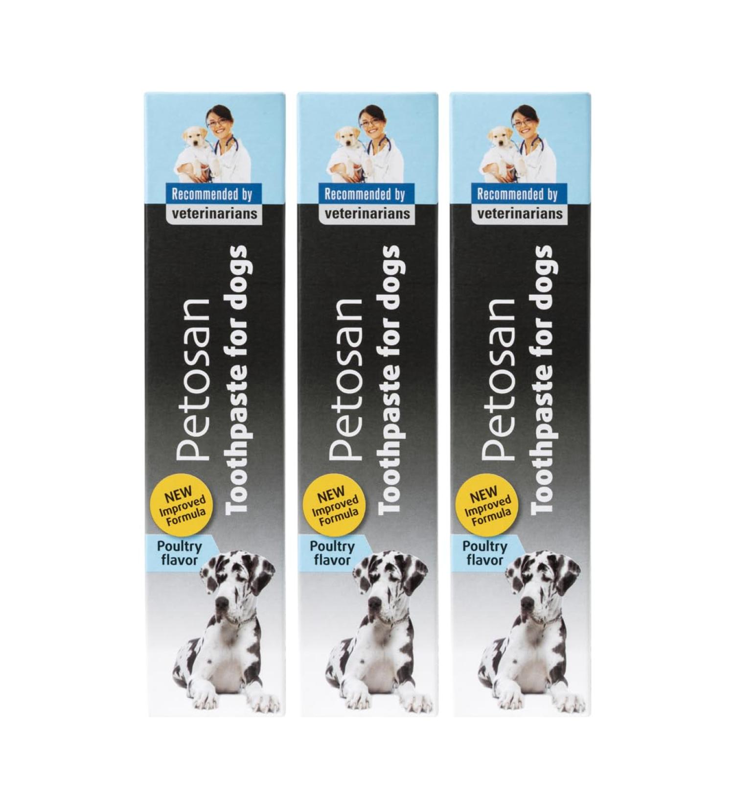 Petosan 3X Toothpaste for Dogs 3x70g Toothpaste for dental care in pets