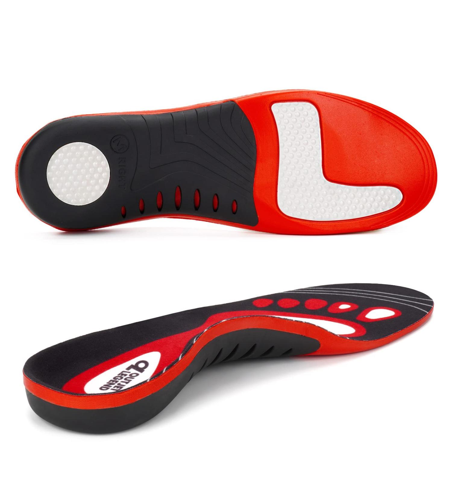 Orthopedic Insoles for Men & Women | Shoe Inserts for Flat Feet Plantar Fasciitis & Foot Pain Relief - Size S (24.5-26.5cm) - Buy Online on GoSupps.com