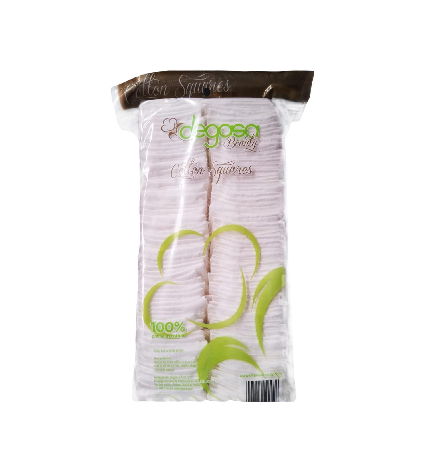 Degasa Premium 100% Pure Cotton Exfoliating Squares - Hypoallergenic Lint-Free Makeup & Nail Polish Remover Pads for Women | 160 Count - Buy Online on GoSupps.com