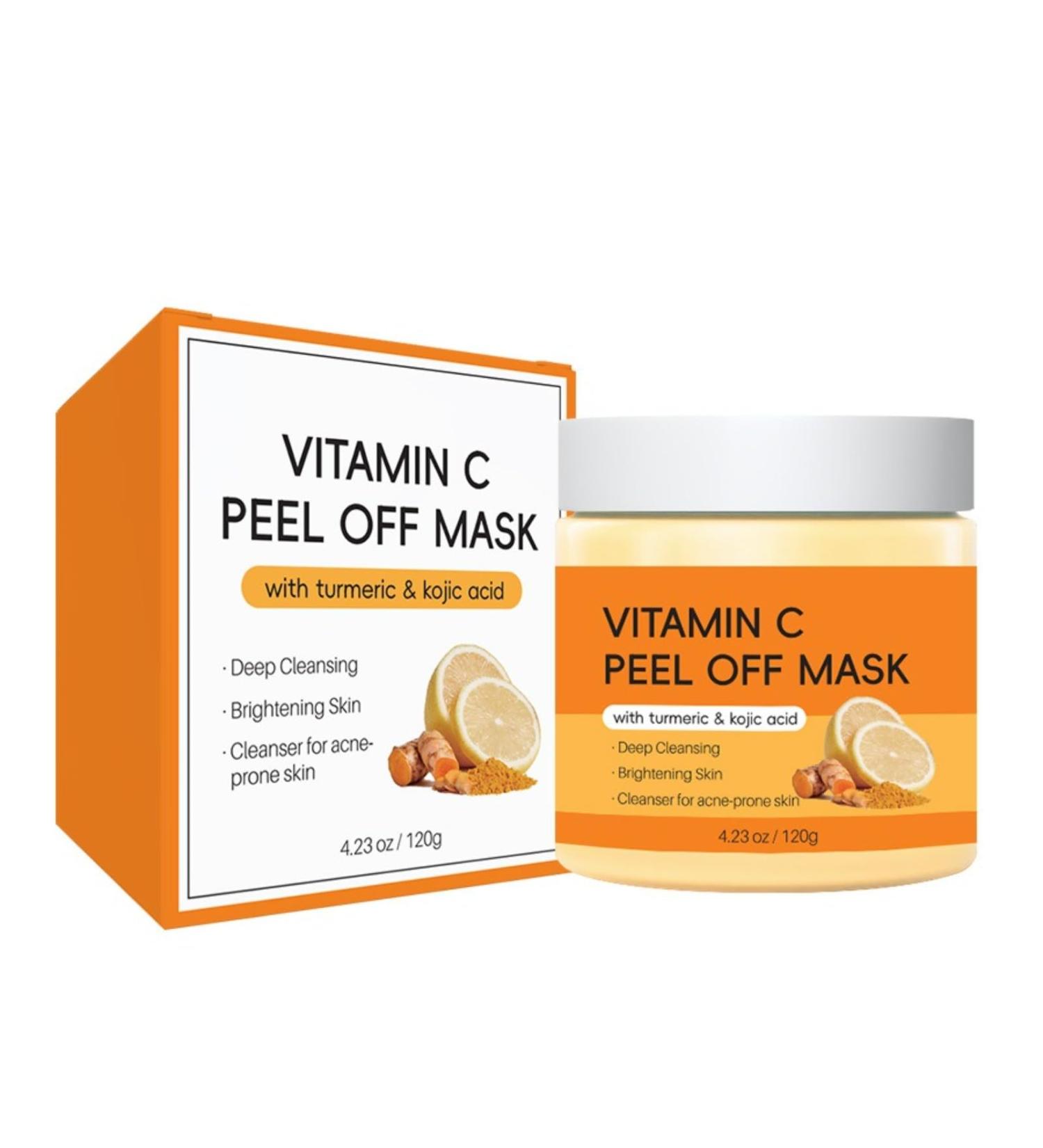  G n rique Vitamin C Peel Off Mask with Turmeric & Kojic Acid Deep Cleansing Face Mask for Brightening Skin Evens Skin Tone Reduces Acne Moisturizing Treatment for Acne-Prone Skin 4.23 oz/120g - Buy Online on GoSupps.com