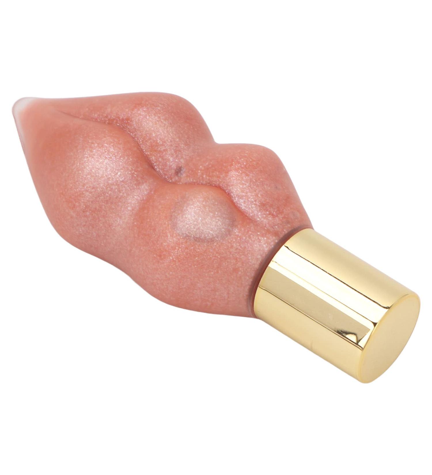 Moisturizing Lip Plumper Gloss - Metallic Nude Ginger Mint | Hydrating Lip Fuller Serum for Luscious Lips - Buy Online on GoSupps.com