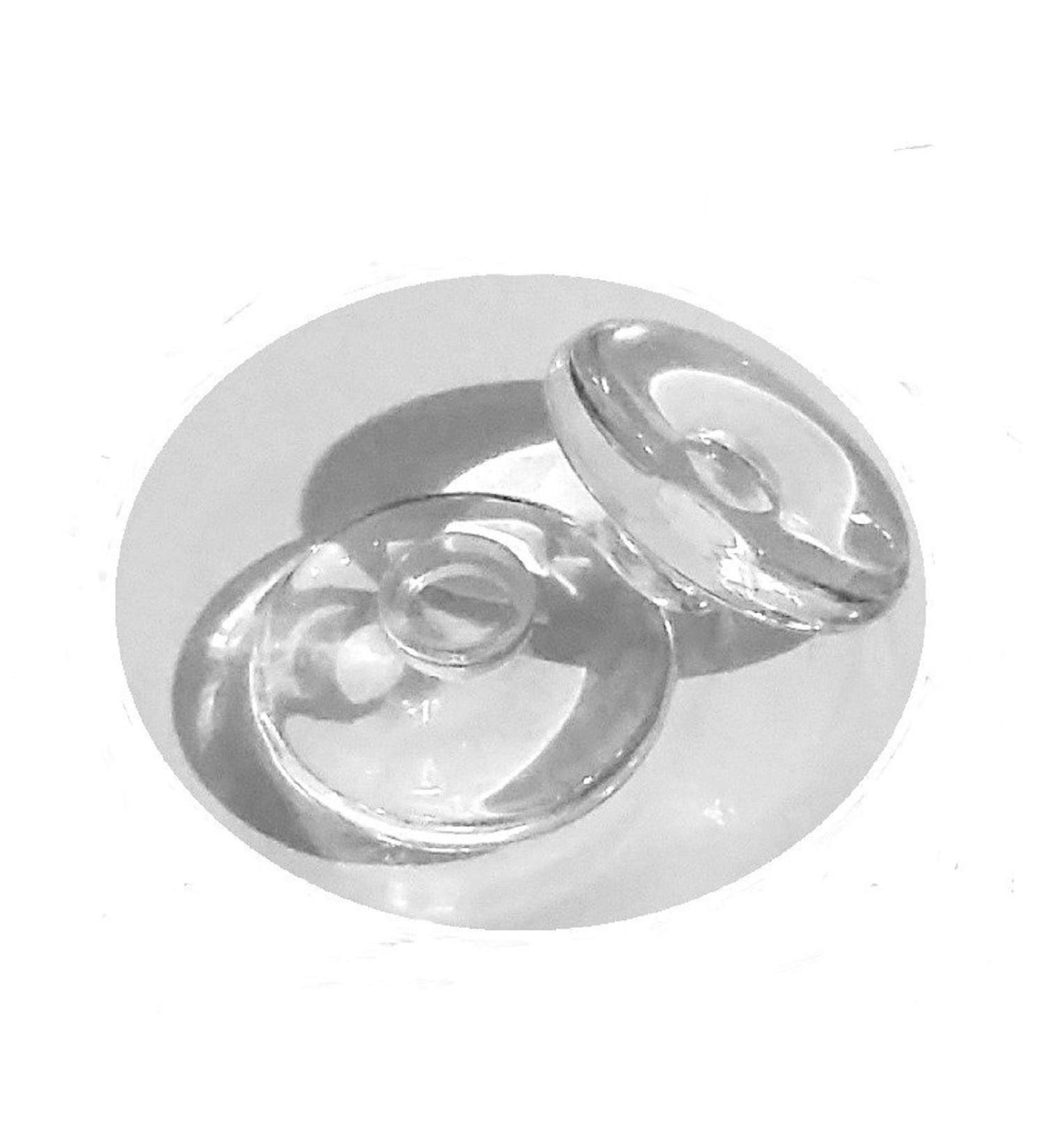 Round silicone eyeglass nose pads / eyeglass pads click system 9 mm - .35'' 5 pairs