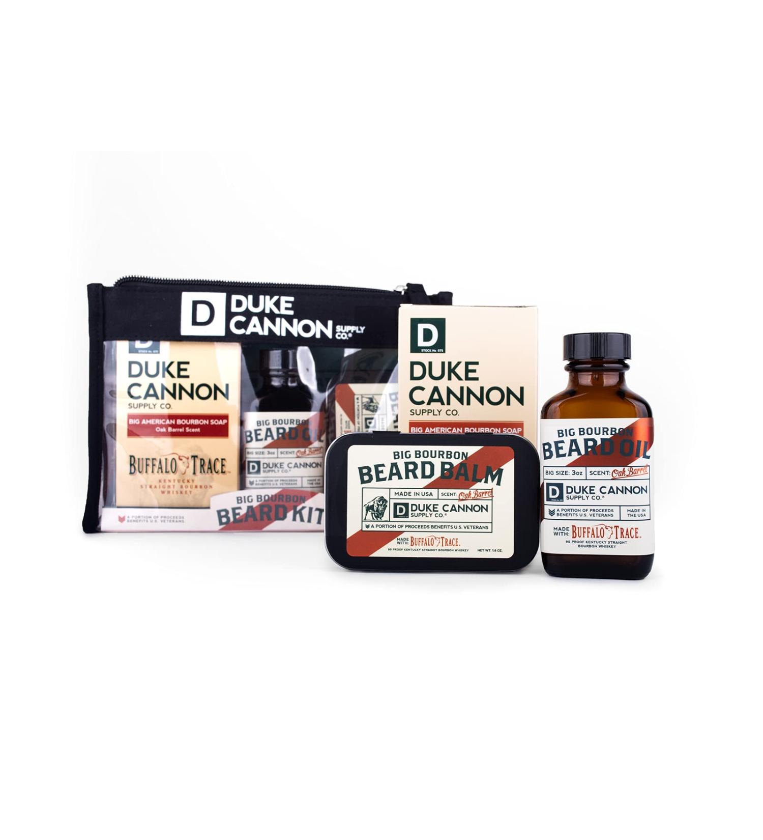 Duke Cannon Big Bourbon Beard Kit for Men | Beard Balm Oil & Bourbon Soap | Premium Grooming Set - 10 oz - Buy Online on GoSupps.com