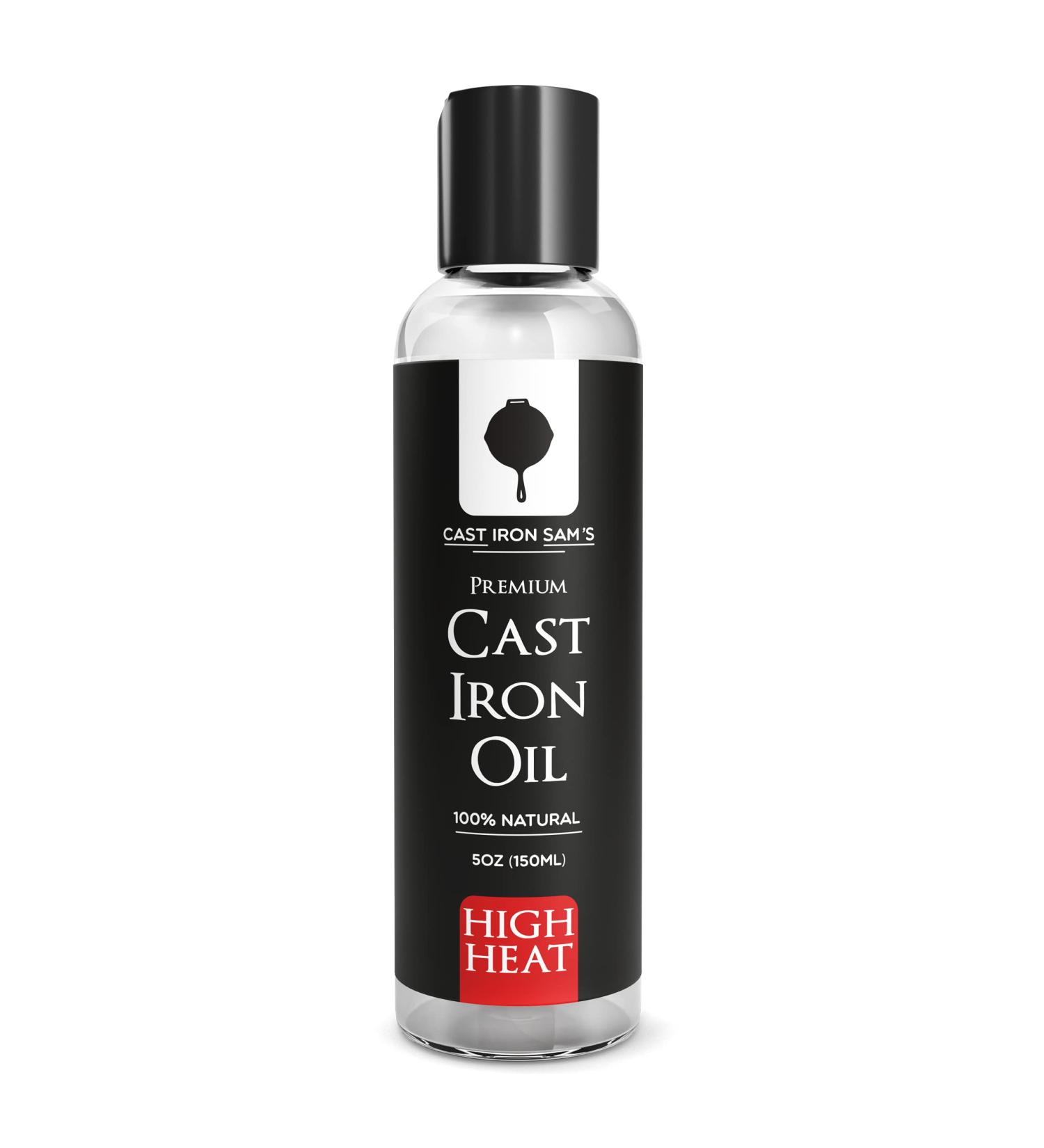 High Heat No Smoke Cast Iron Seasoning Oil - Protects, Cleans, and Conditions Cookware - 100% Natural Oils - Buy Online on GoSupps.com