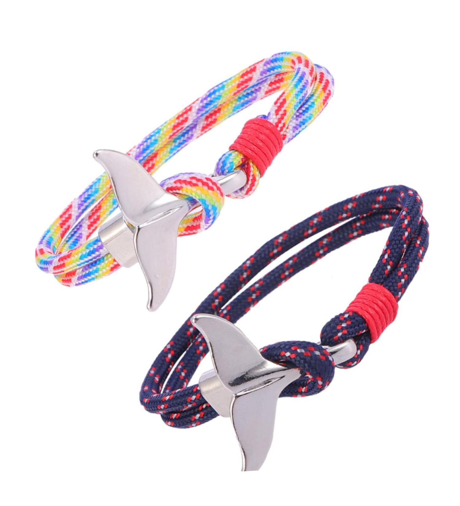 CLISPEED 2pcs Coastal Bracelets Matching Bracelets for Couples Bracelets for Women Couples Wrist Band Men Rope Bracelet Gift for Men Nautical Bracelet Couples Gifts Anchor Wristband Lovers - Buy Online on GoSupps.com