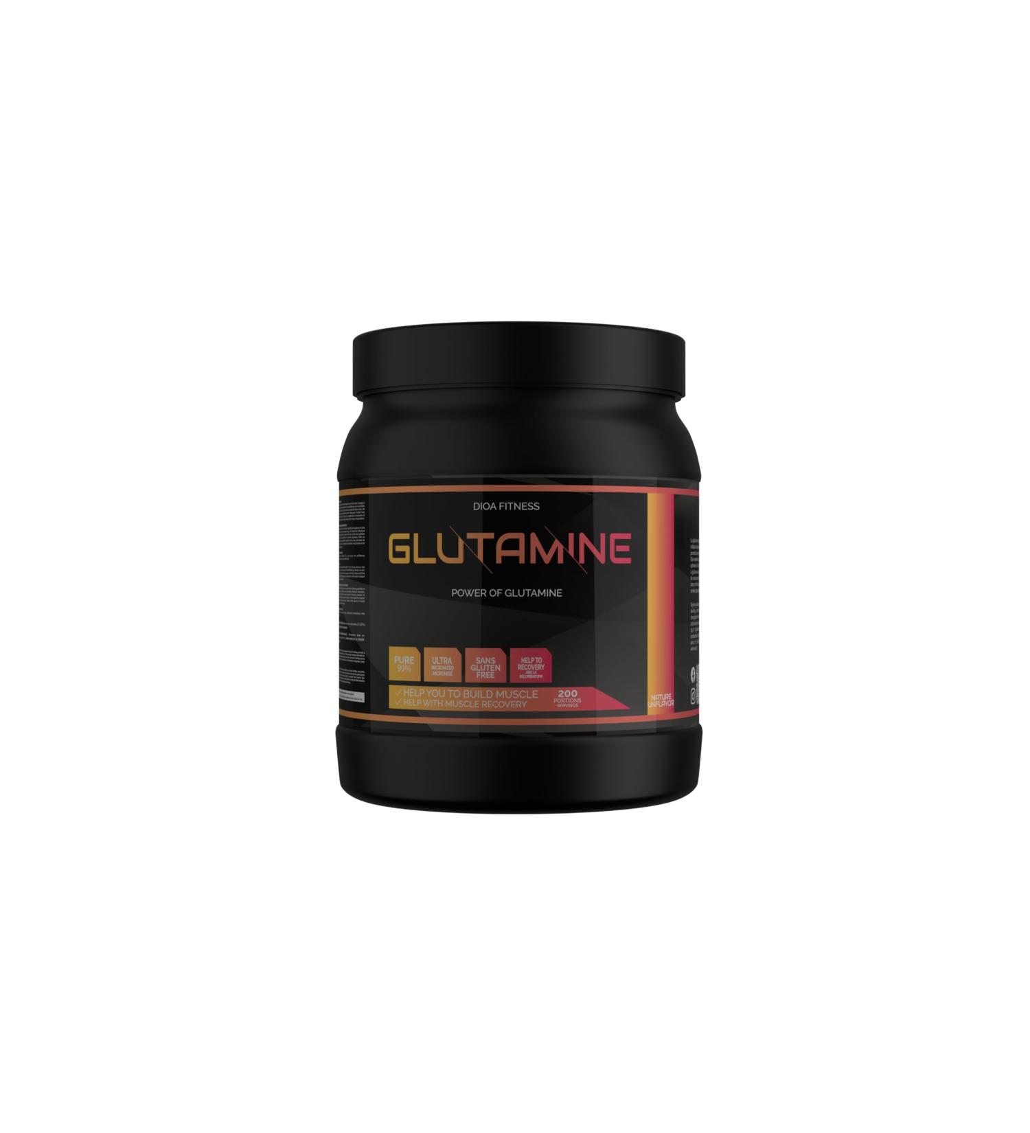 DIOA Fitness L-Glutamine 1000g 200 servings - Post Workout Muscle Recovery Immunity Digestive Health - No Artificial Fillers - Unflavored - Gluten Free - Buy Online on GoSupps.com
