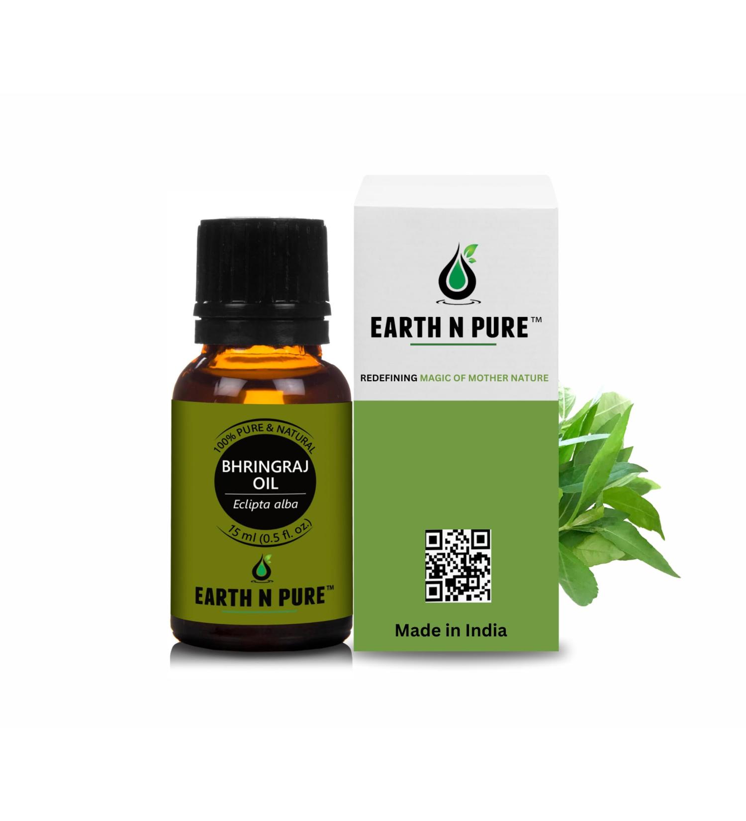 EARTH N PURE Bhringraj Oil Natural & Therapeutic Grade for Hair Growth 15 ml Bhringraj 0.53 Fl Oz (Pack of 1) - Buy Online on GoSupps.com