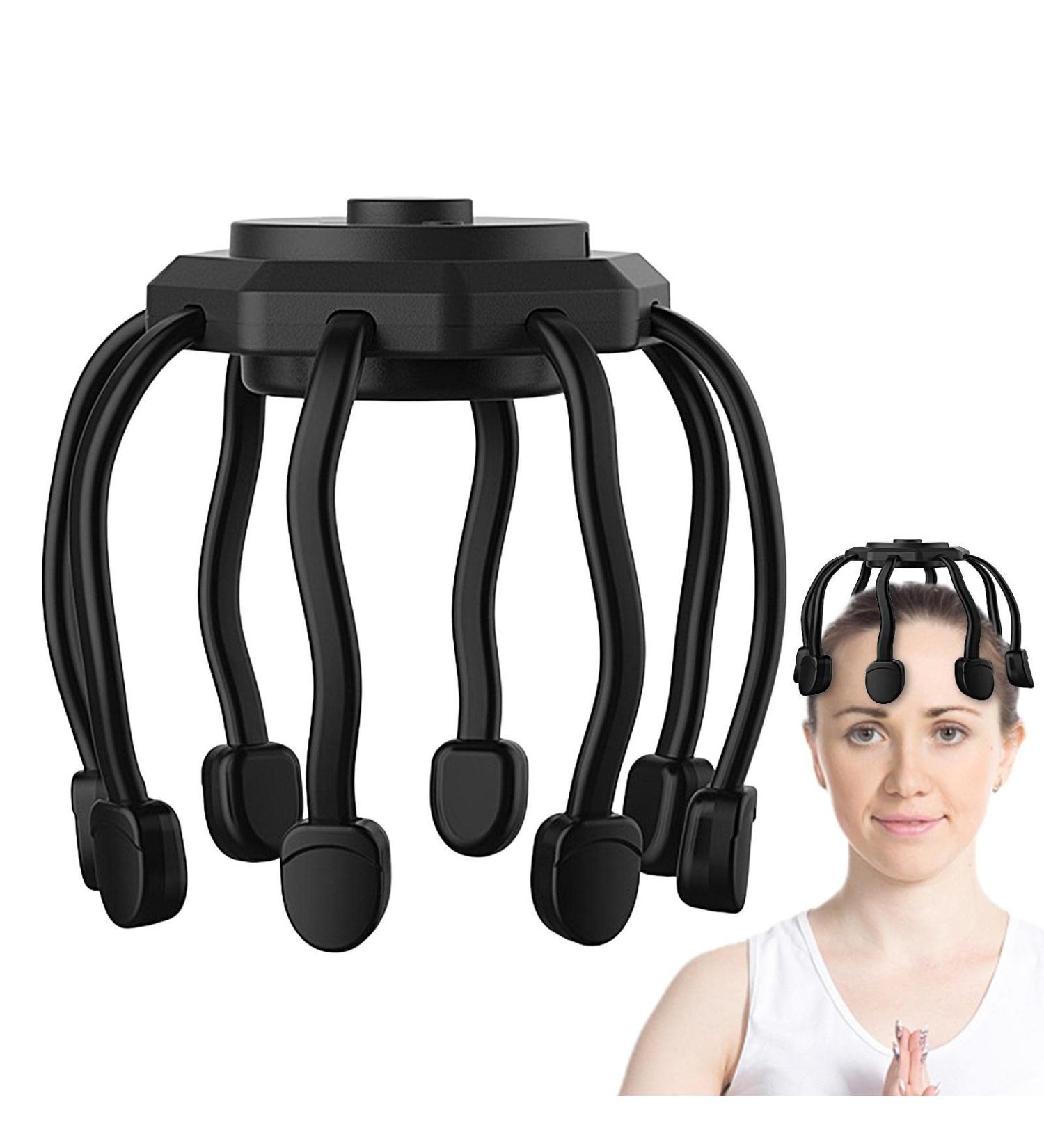 Electric Head Massager - Ultra Scalp Massager with 3 Modes 10 Vibrating Contacts for Deep Relaxation & Hair Growth - Basic Black - Buy Online on GoSupps.com