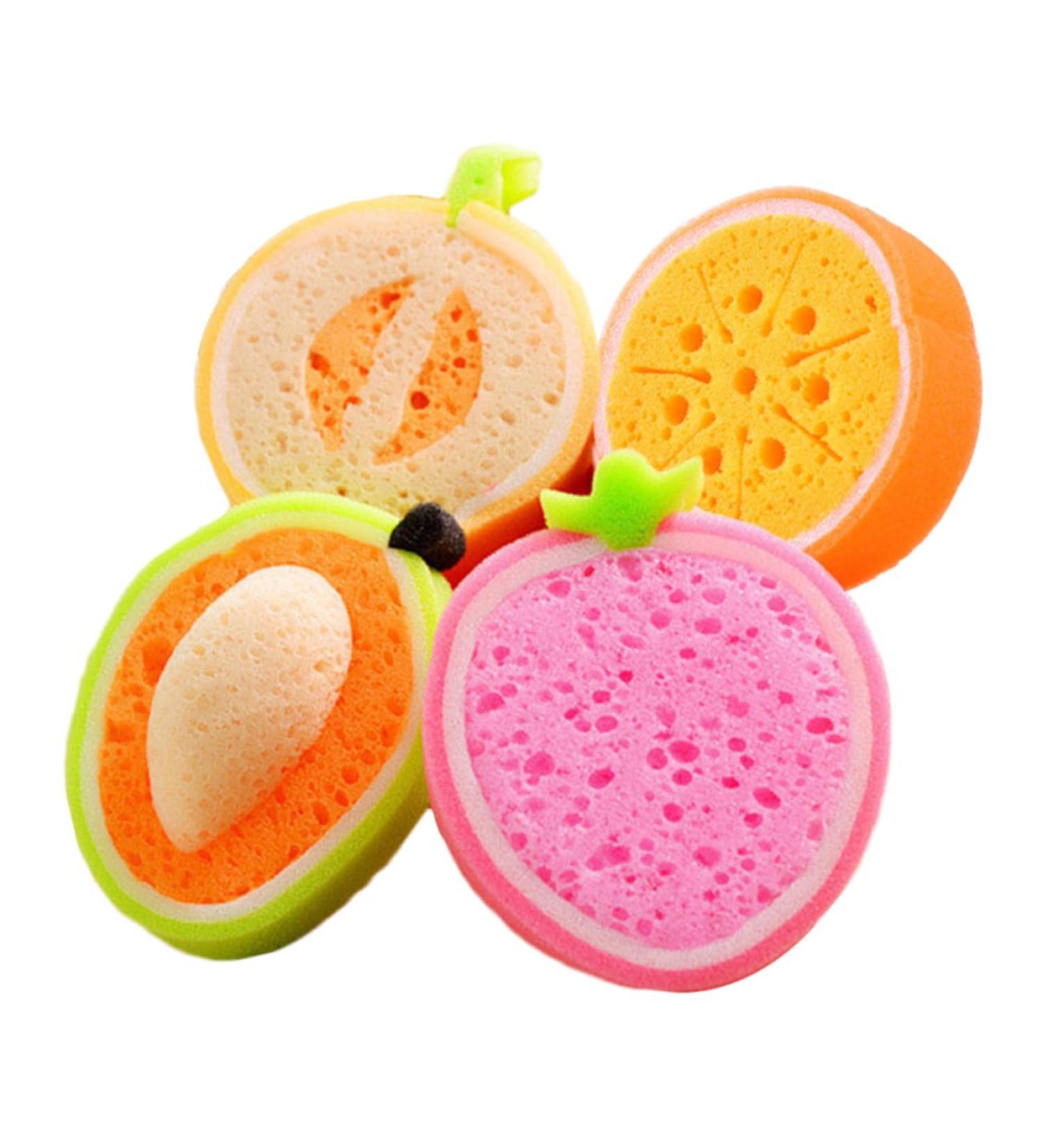 minkissy Body sponges scrubbers Body Shower Sponge Lovely Bath Tool Soft exfoliating Sponge Kids Bath sponges Kids Tools Fruits Bath Sponge Pouf Bath Sponge Lip Gloss take a Bath Tools - Buy Online on GoSupps.com