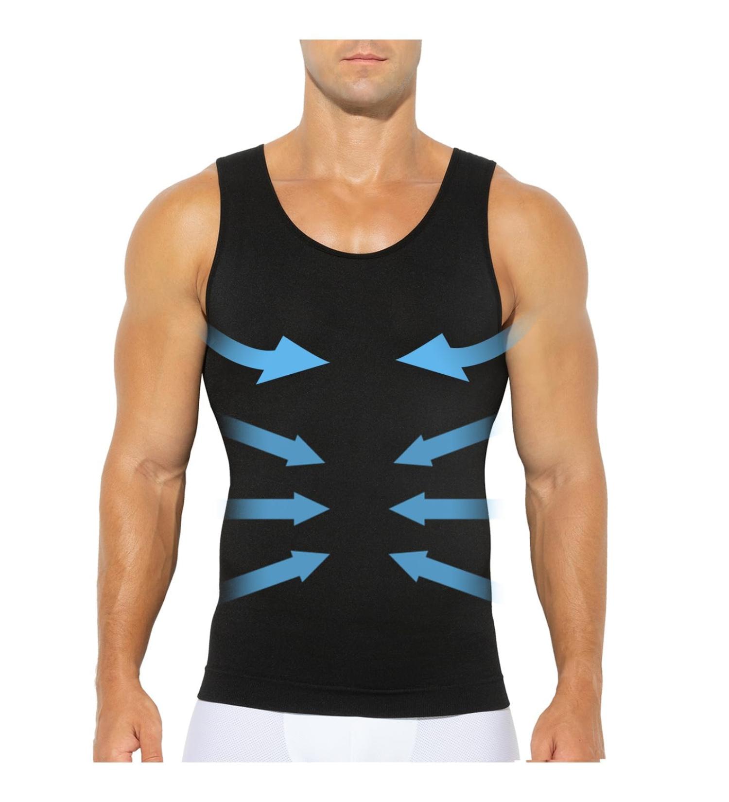 Casey Kevin Men s Compression Shirt - Athletic Sleeveless Baselayer Undershirt | Functional Tank Top XL - Black - Buy Online on GoSupps.com