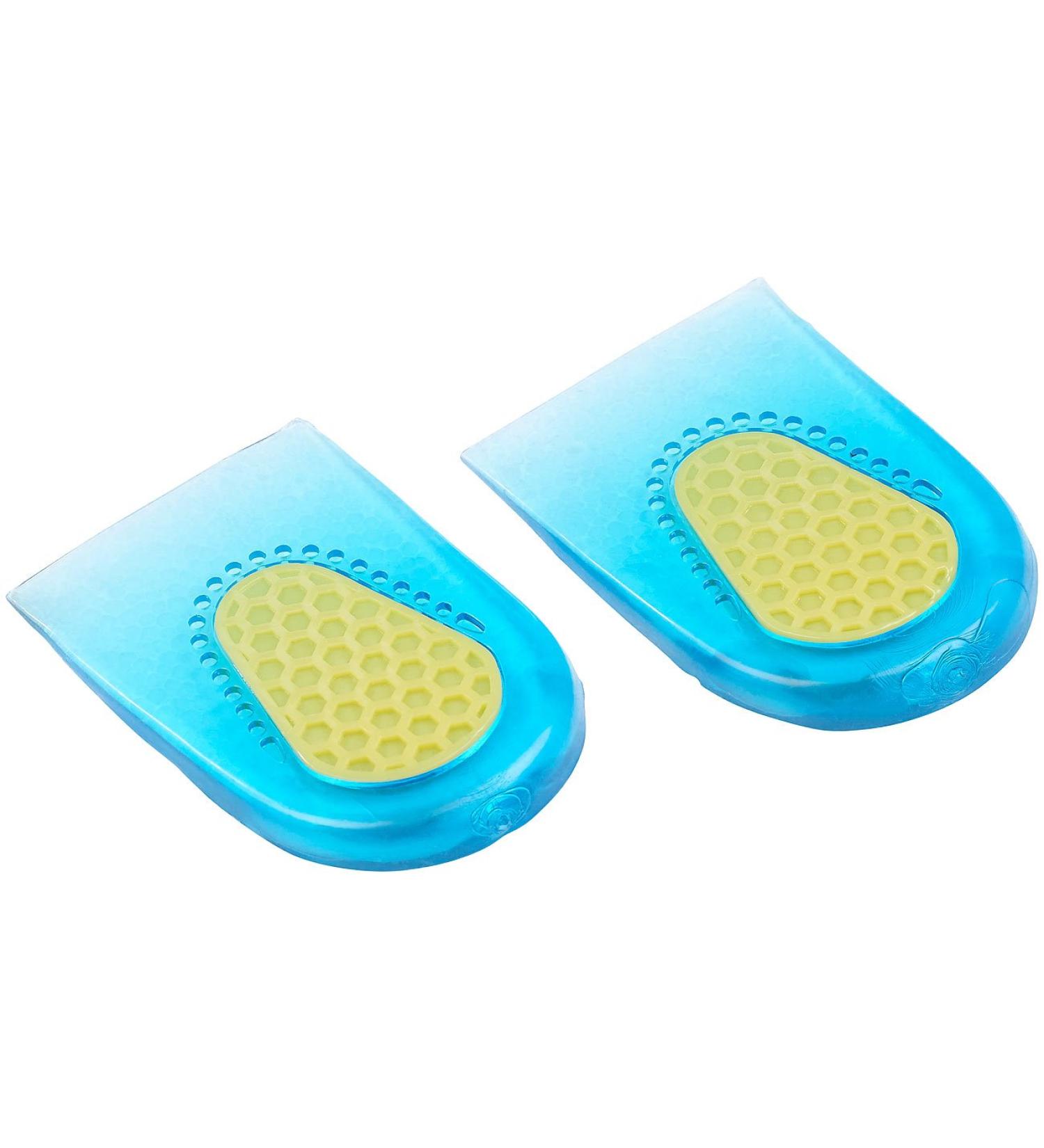 Newgen Medicals padded heel pillow: dampening heel pillow made of silicone gel 1 pair in unit size (heel cushion heels Gel inserted silicone pillow heel)