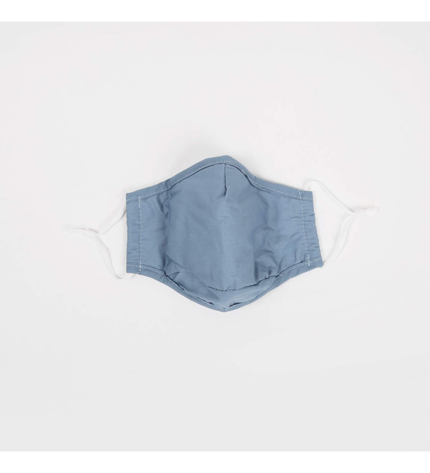 Bodico Washable Cotton Kids Face Mask with Adjustable Ear Loops Dusty Blue 1 count Dusty Blue 1 count (Pack of 1) - Buy Online on GoSupps.com