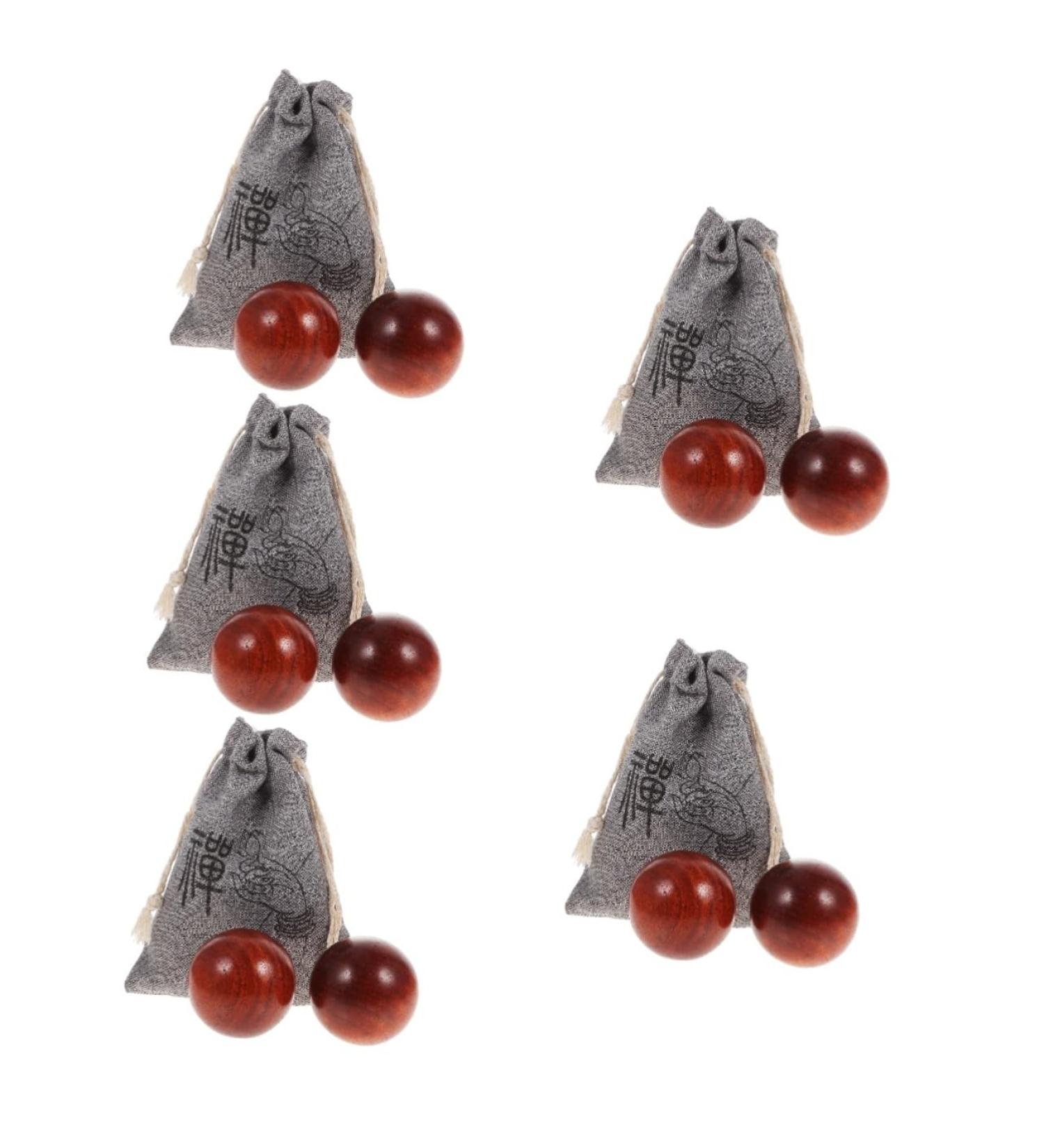 JECOMPRIS Handball Baoding Balls | Woodwork Massage & Health Exercise Roller Balls | International Shipping Available - Buy Online on GoSupps.com