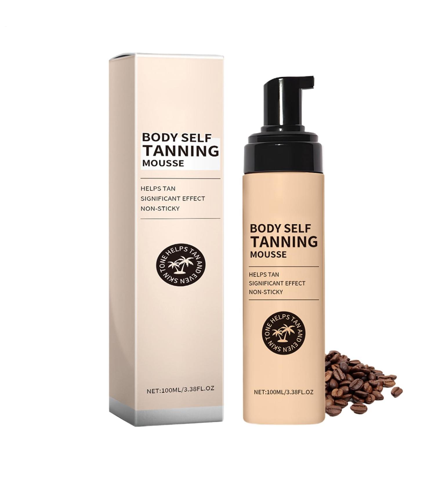 Self-Tanning Mousse | 100ml Nourishing Tanning Mousse - For Women and Men Outdoors Holidays Beach Wedding Evening Date - Buy Online on GoSupps.com