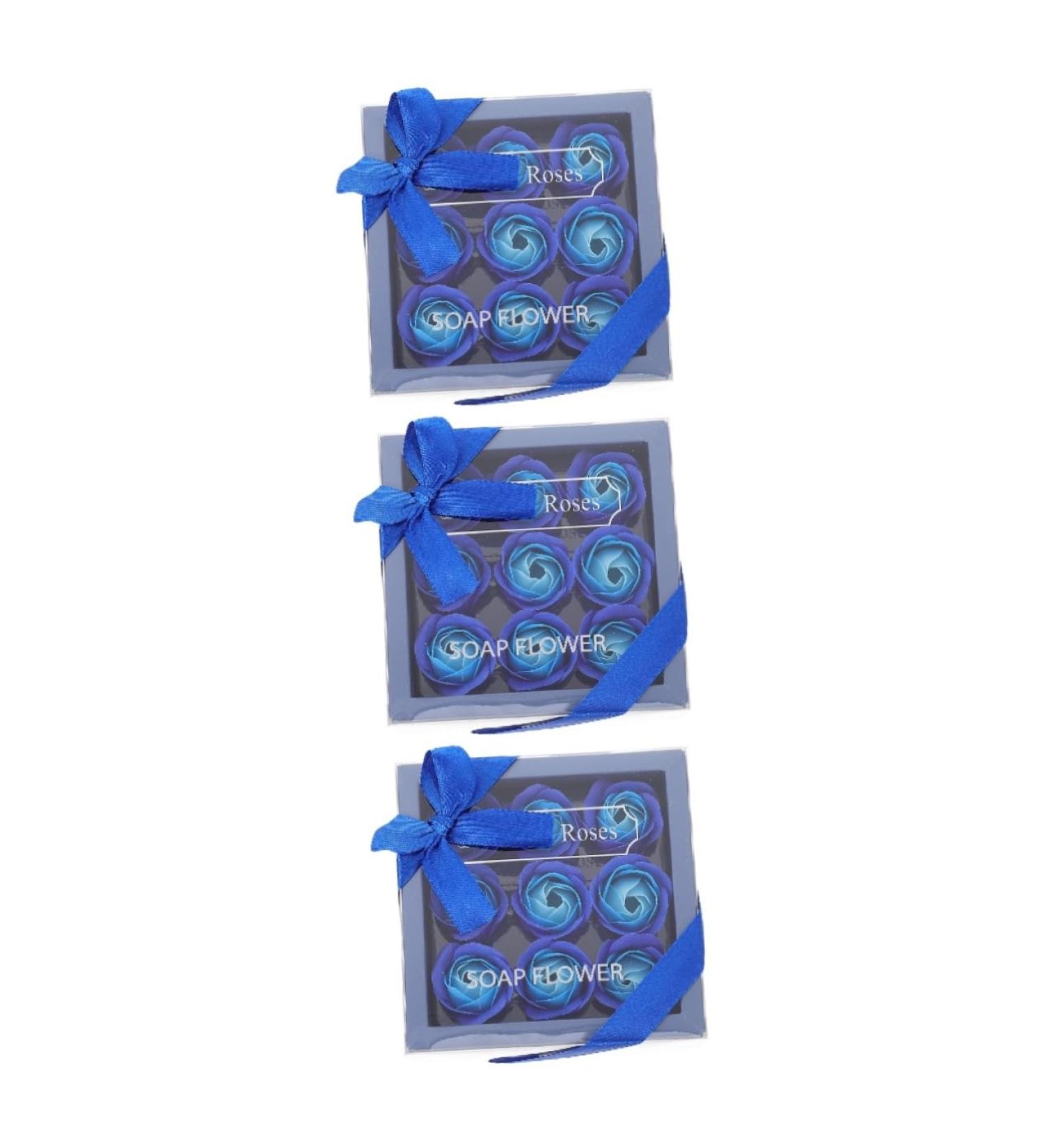 Artibetter 3 Boxes Rose Soap Flower Eternal Rose Bouquet Flower Gifts Rose Gifts Blue Gifts Graduation Party Floral Shower Soap Blue Rose Petals Diy Fake Rose Boxed Gift Box - Buy Online on GoSupps.com
