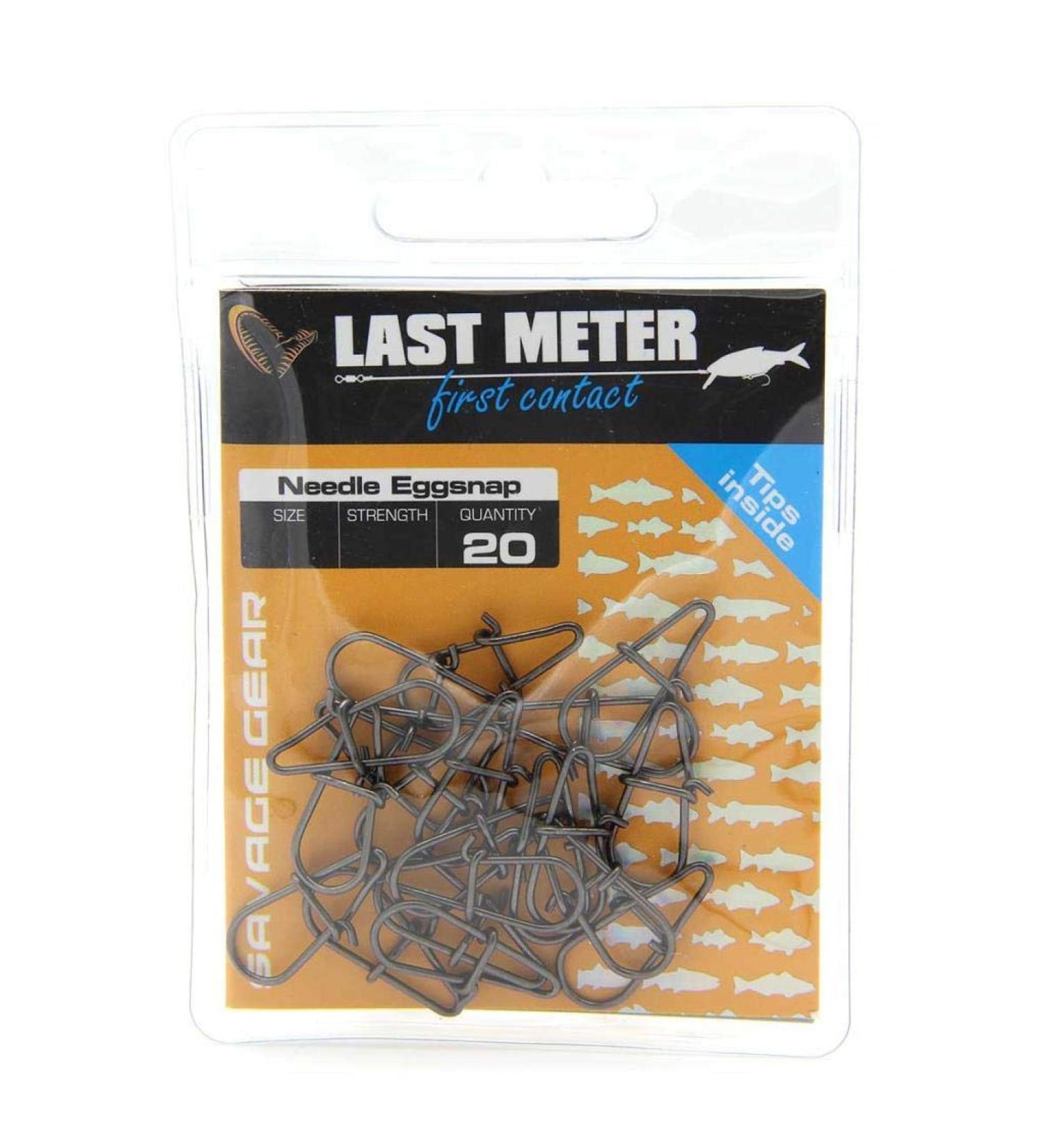 Savage Gear Needle Eggsnaps - 20 hangers for leaders for pike fishing pikeperch & bars build -up fishing officer fishing vertebrae for cord size.S - 24kg