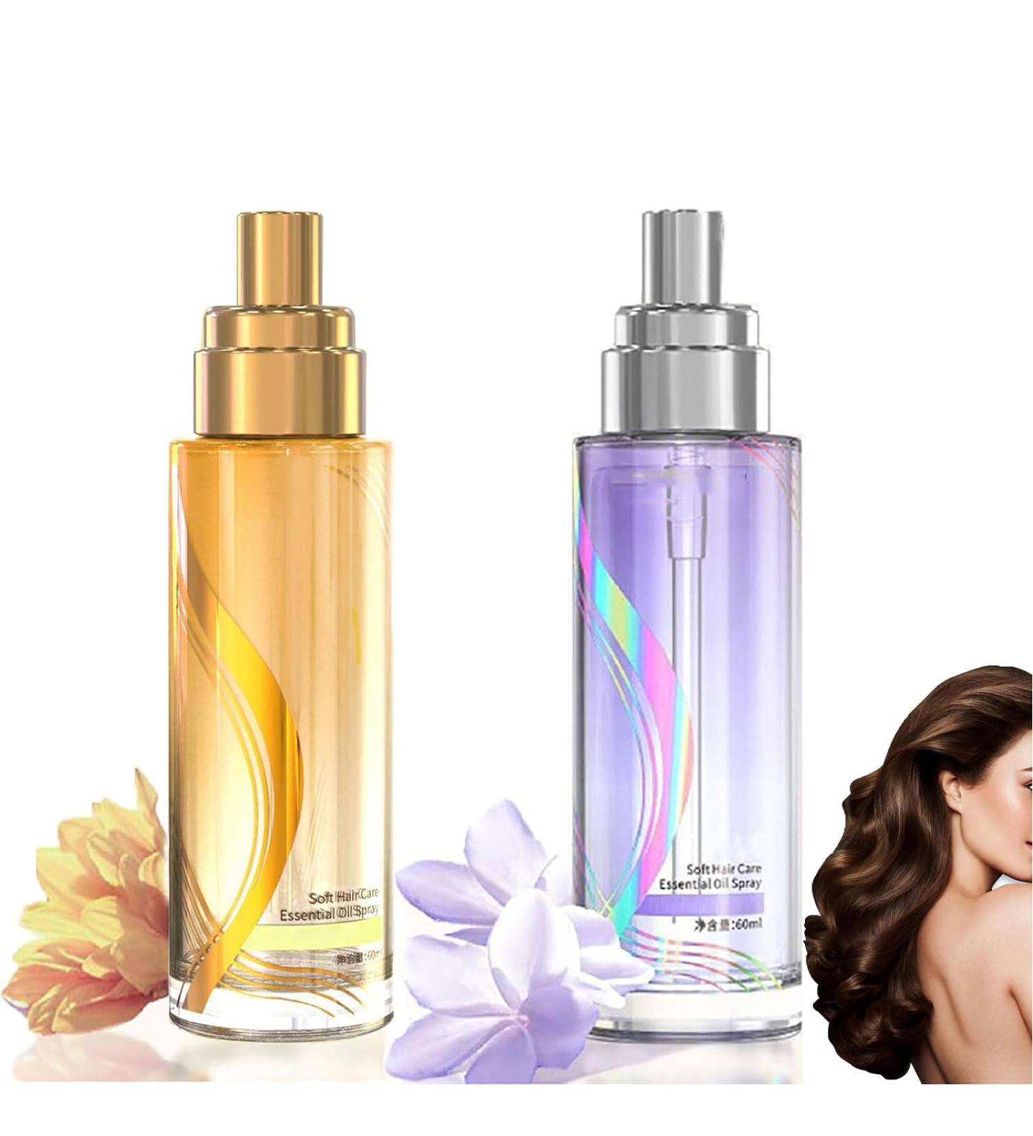 Long-Lasting Lightweight Hair Soft Essential Oil Spray Protein Smoothing Cream Smooth Frizz and Add Shine Long Lasting Refreshing Lightweight Hair Oil Mist for Split Ends Frizzy Hair (A+B) - Buy Online on GoSupps.com