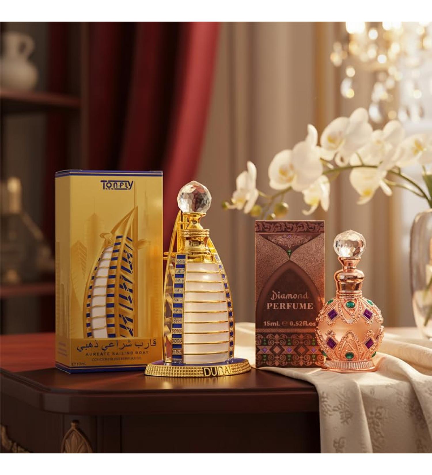 Moonlight Amber Perfume Oil for Women - Eco Luxe Travel Perfume Set - 10ml & 15ml Floral Woody Fragrance Roll-On Gift for Women Leak-Proof & Portable - Buy Online on GoSupps.com