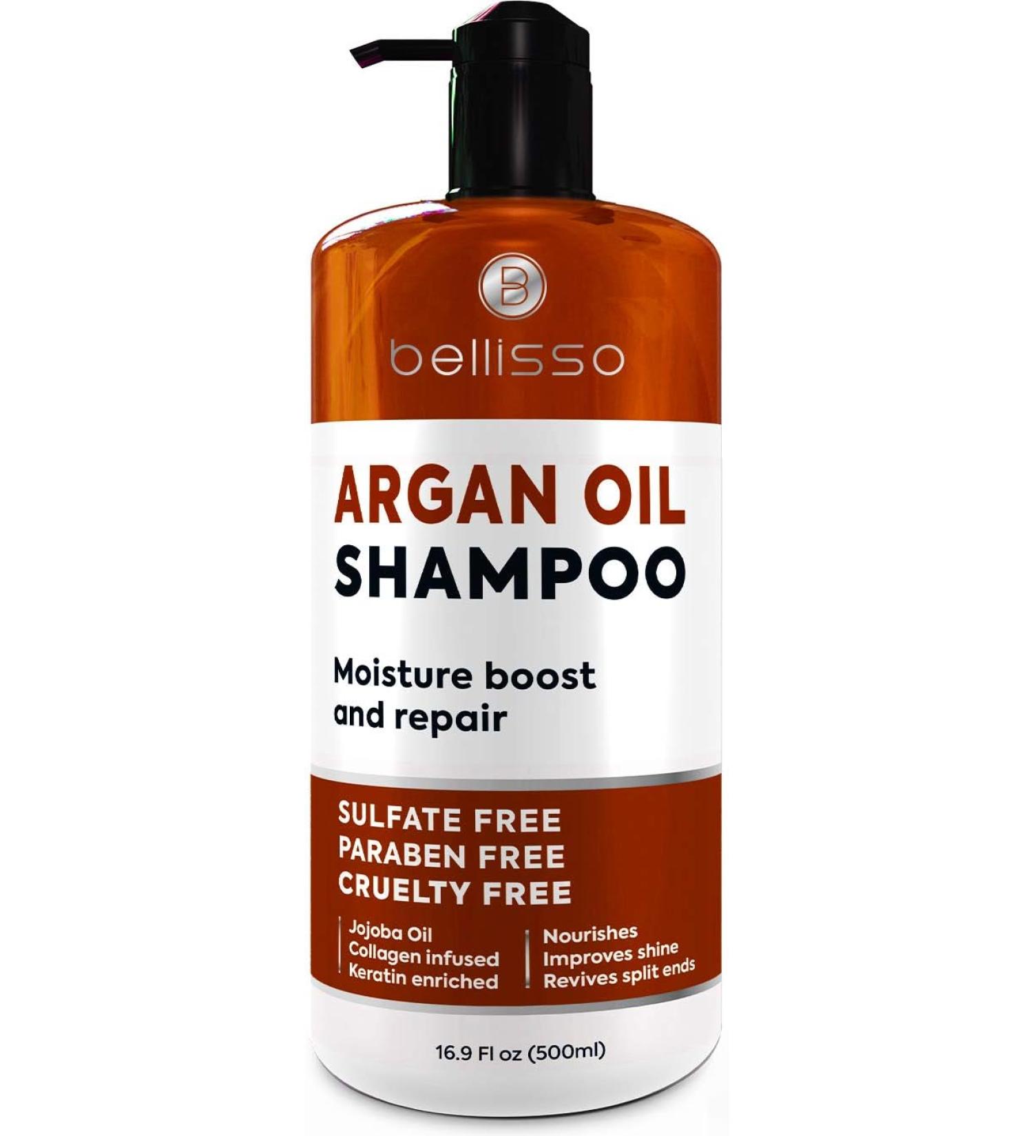 Buy Argan Oil Shampoo - Sulfate Free Paraben Free - Professional Moisturizing for All Hair Types - Hydrating Solution for Dry Wavy Curly & Color Treated Hair - Buy Online on GoSupps.com